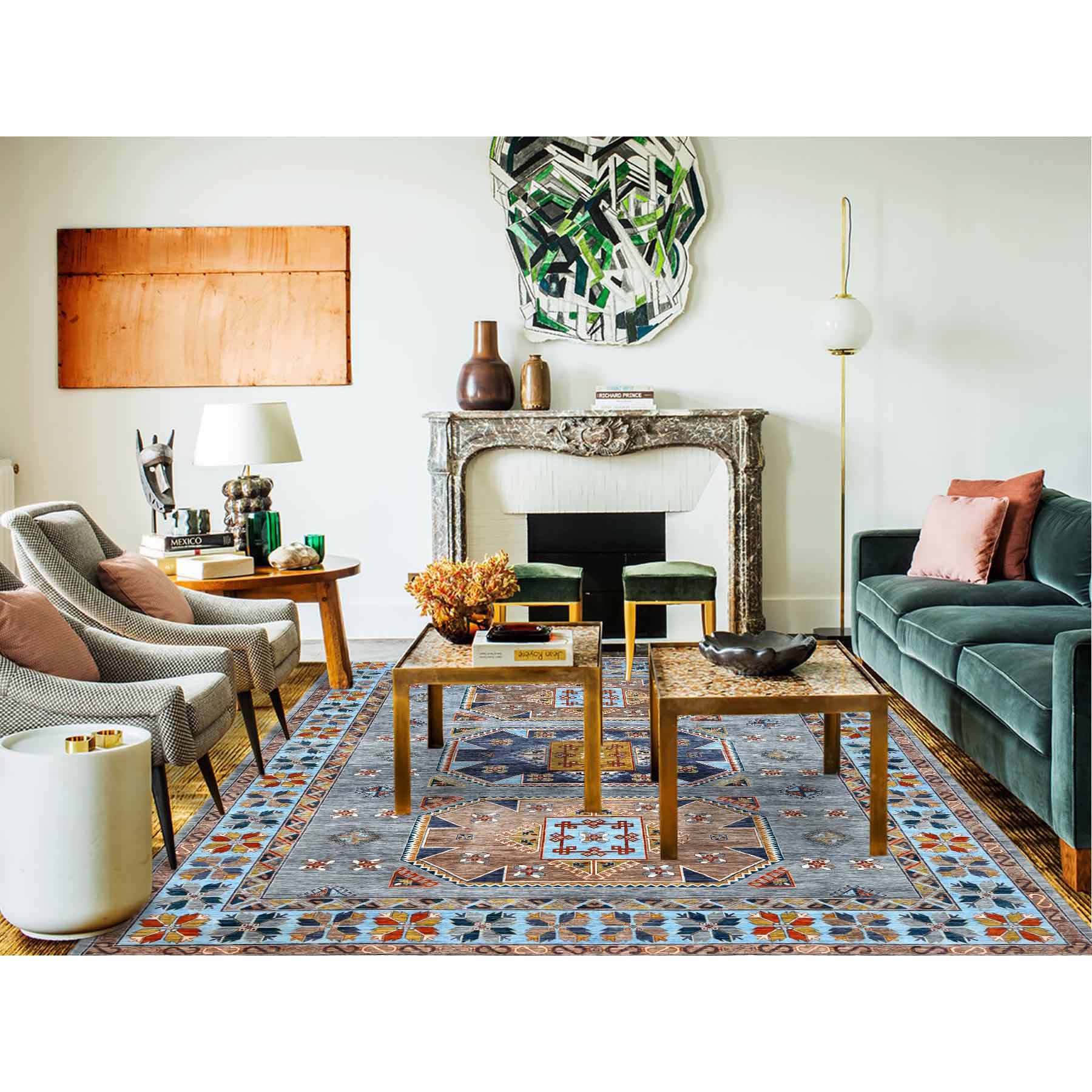 Tribal-Geometric-Hand-Knotted-Rug-406365