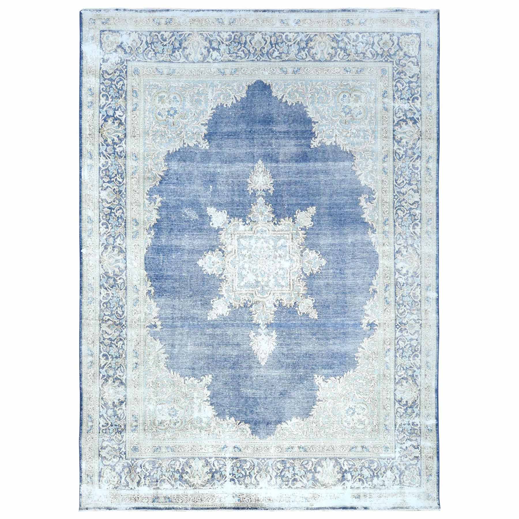 Overdyed-Vintage-Hand-Knotted-Rug-408040