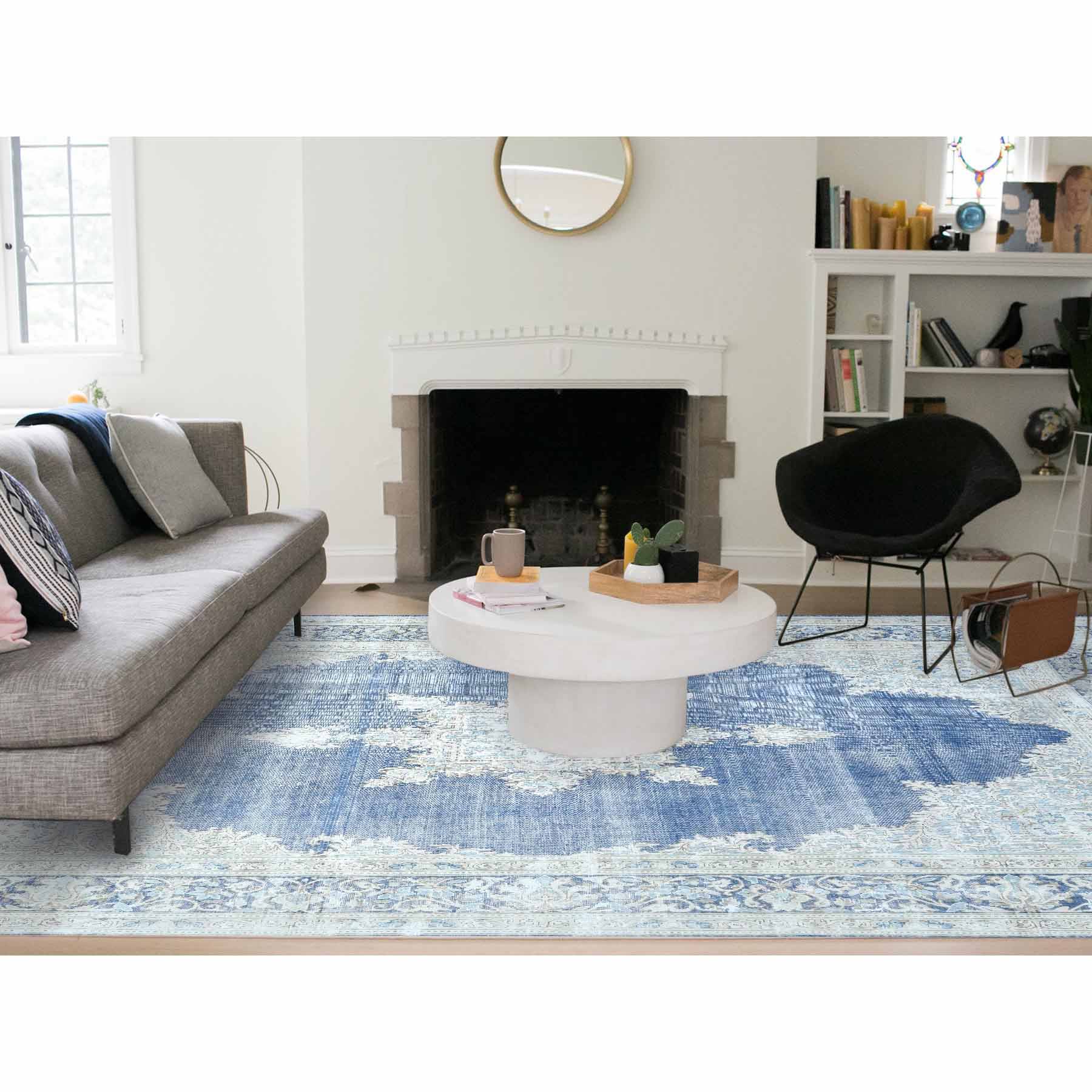 Overdyed-Vintage-Hand-Knotted-Rug-408040