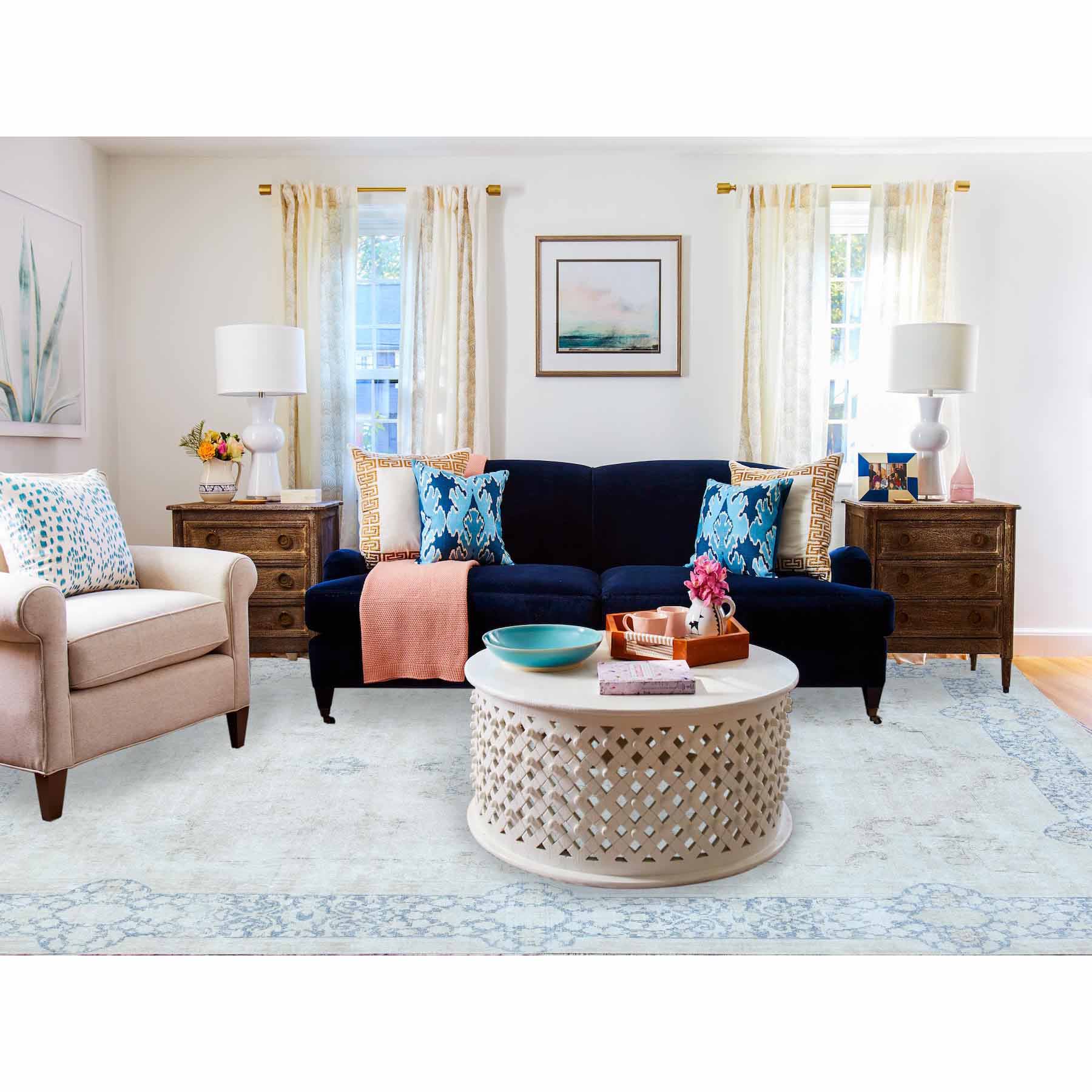 Overdyed-Vintage-Hand-Knotted-Rug-408085