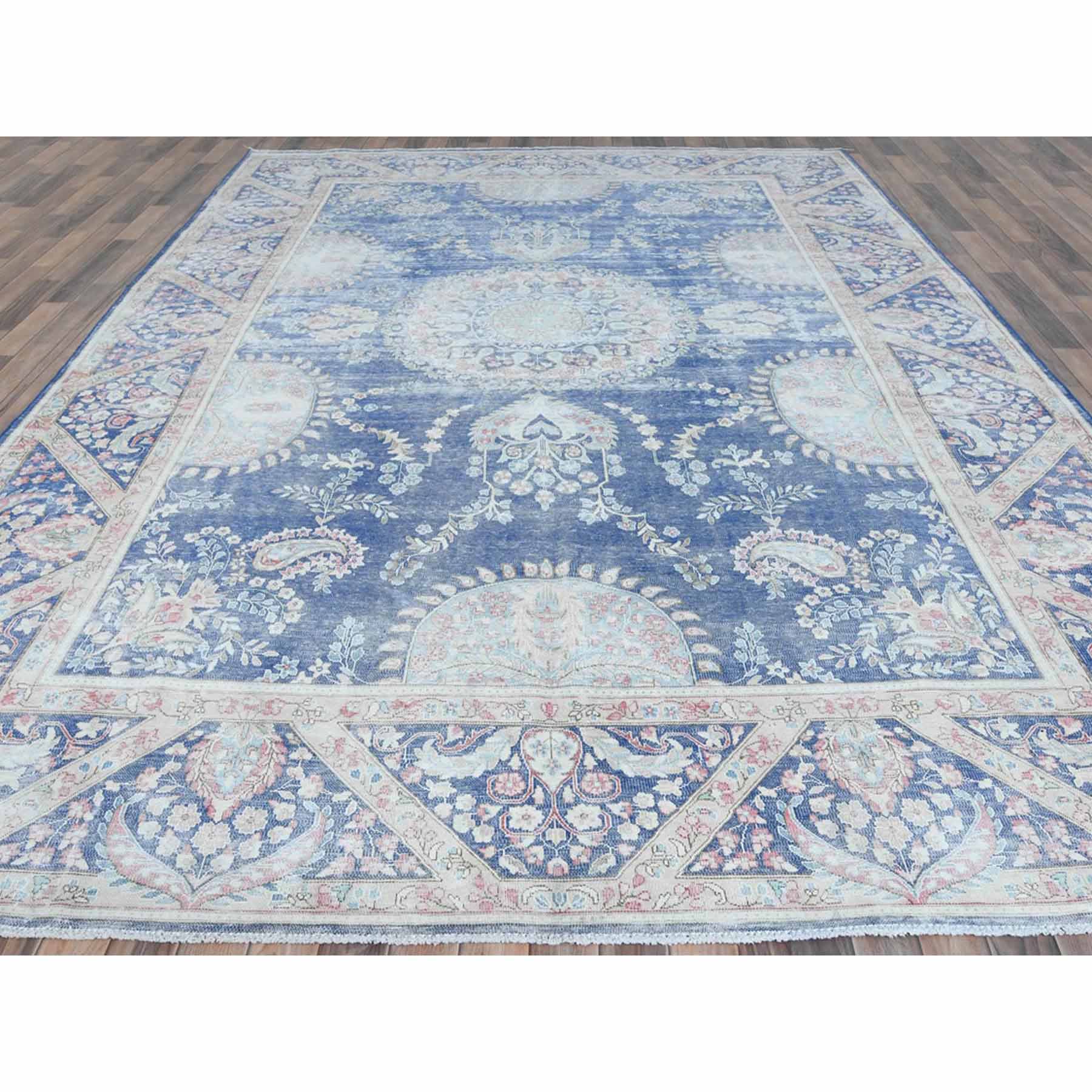 Overdyed-Vintage-Hand-Knotted-Rug-408110