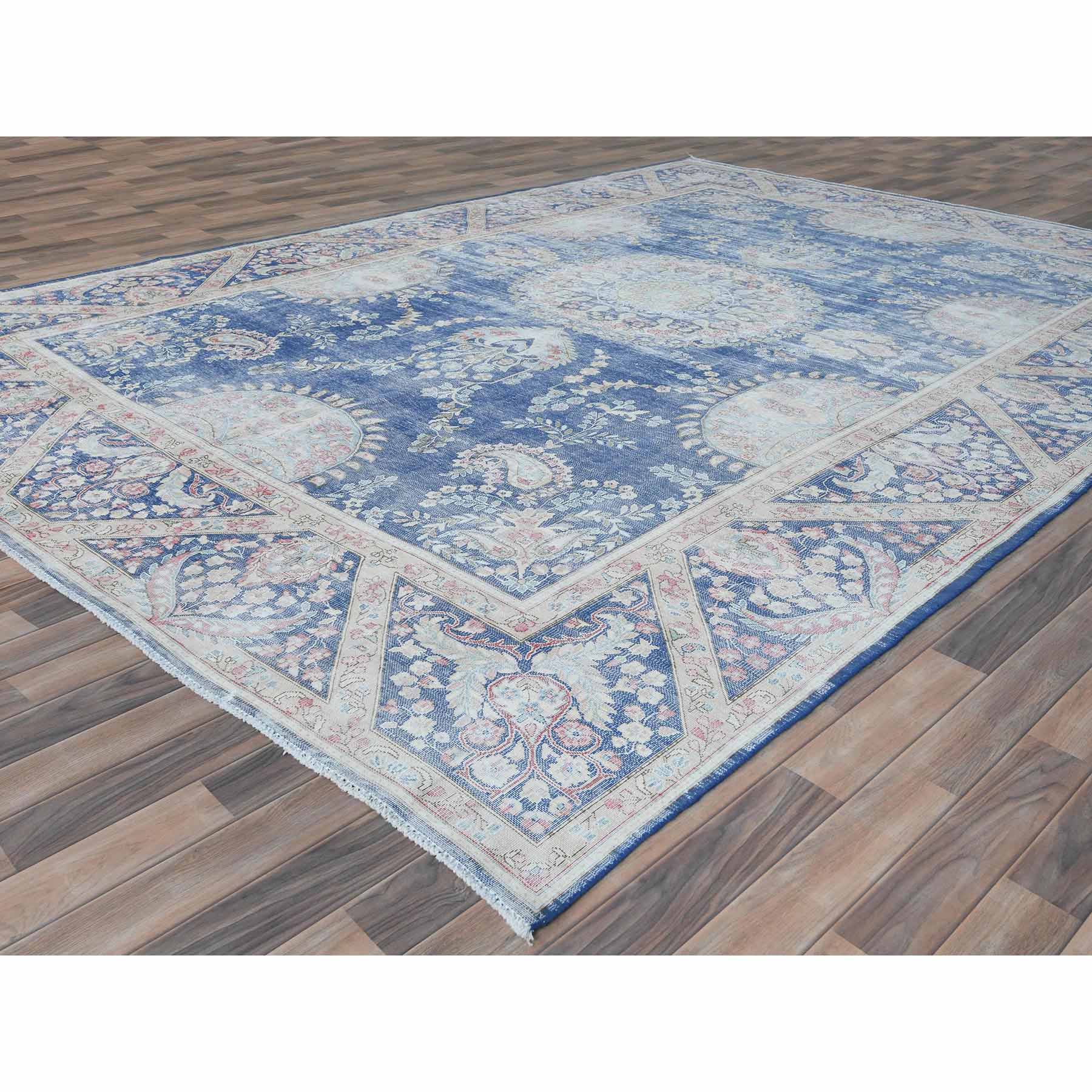 Overdyed-Vintage-Hand-Knotted-Rug-408110