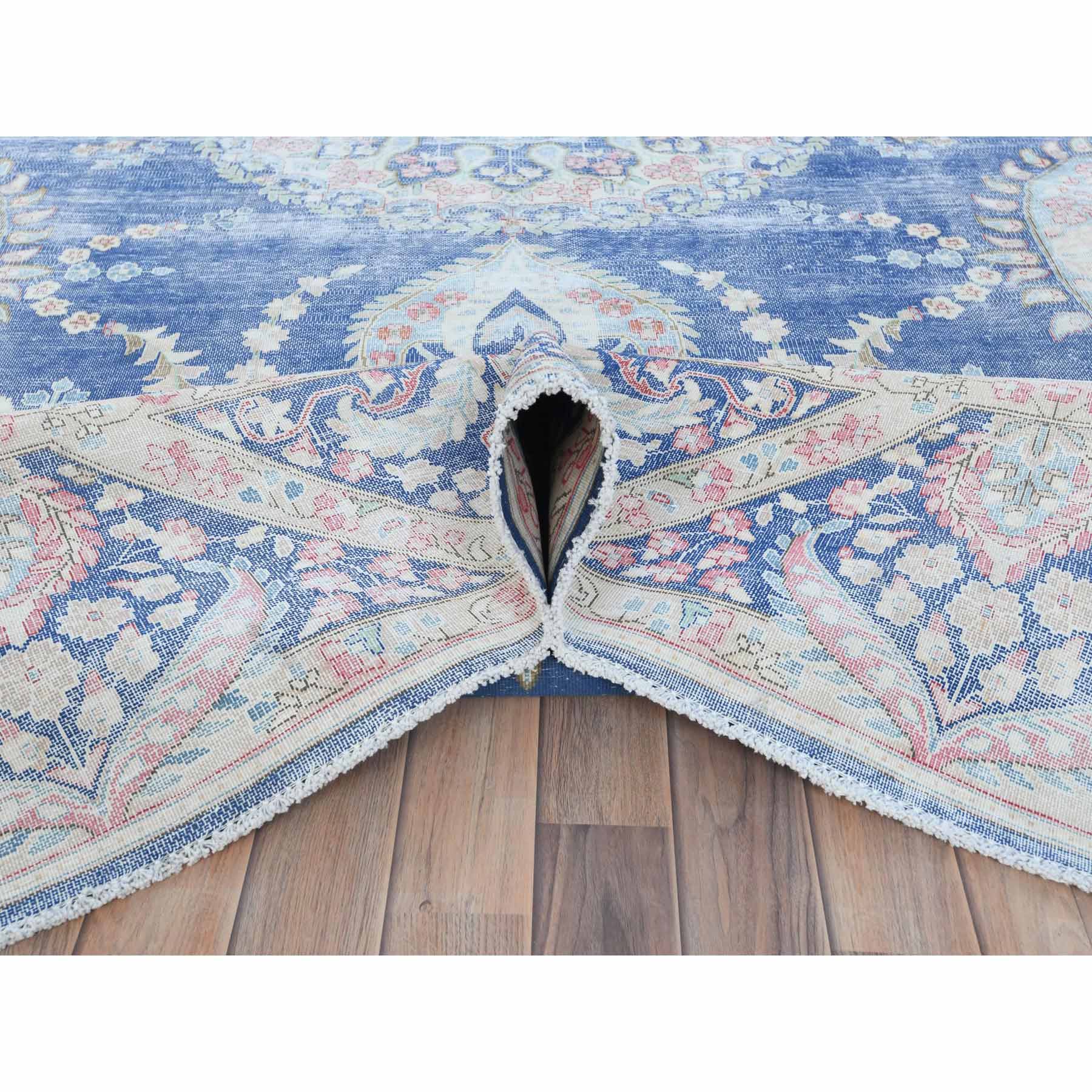 Overdyed-Vintage-Hand-Knotted-Rug-408110