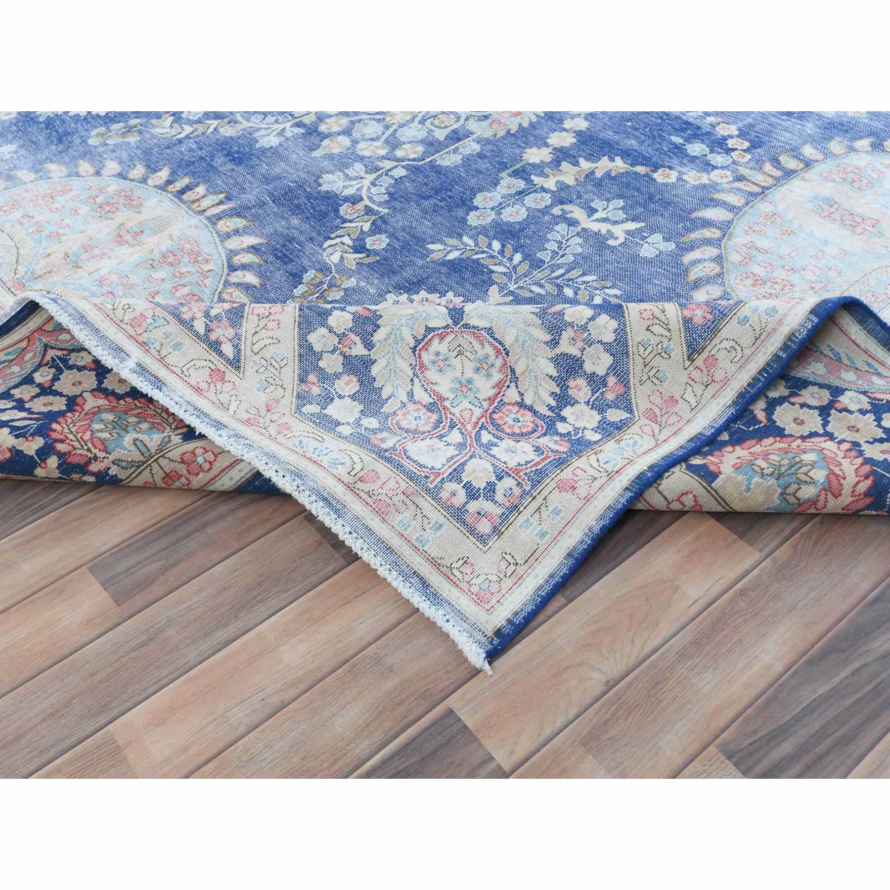 Overdyed-Vintage-Hand-Knotted-Rug-408110