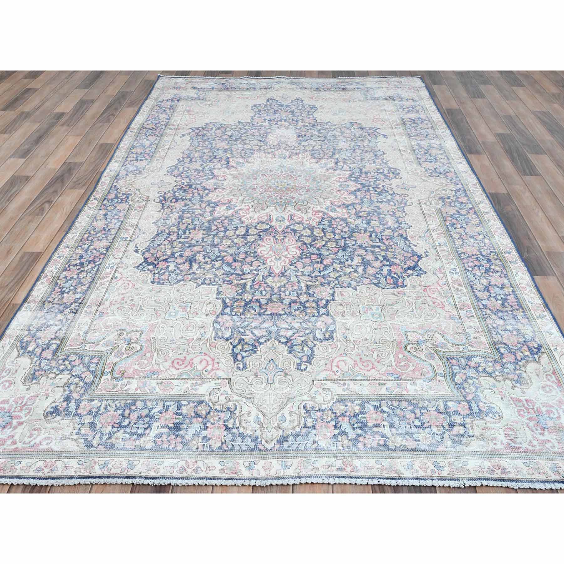 Overdyed-Vintage-Hand-Knotted-Rug-408170