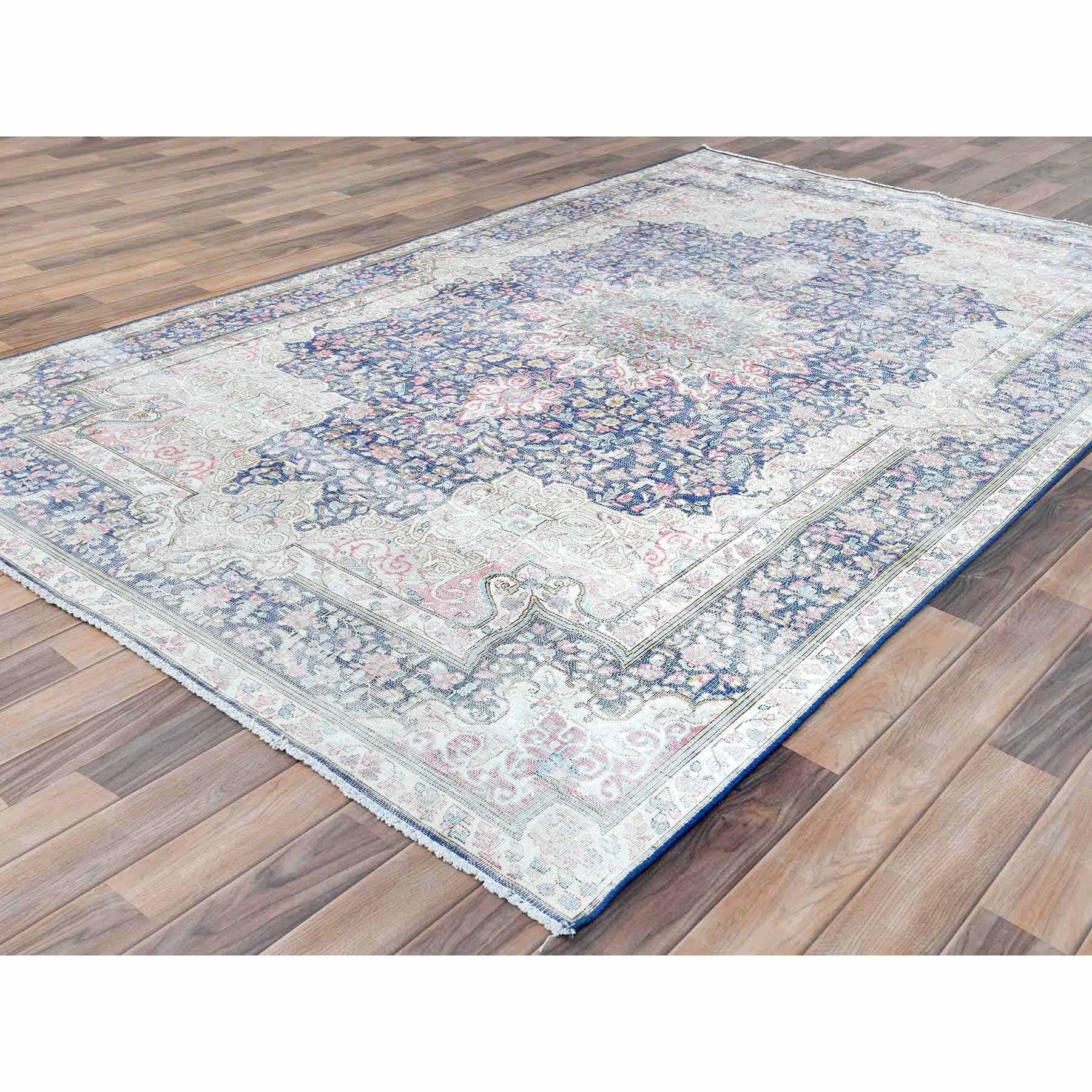 Overdyed-Vintage-Hand-Knotted-Rug-408170