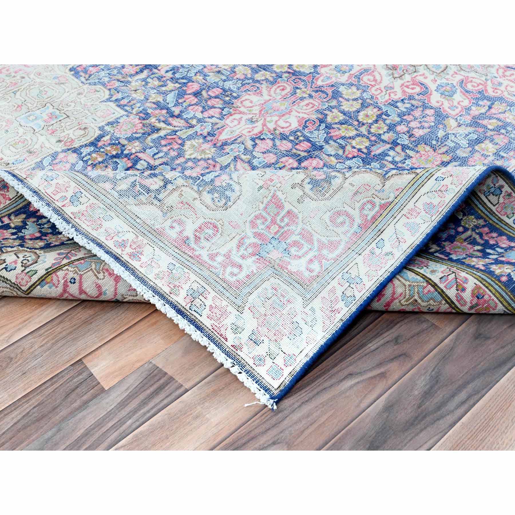 Overdyed-Vintage-Hand-Knotted-Rug-408170