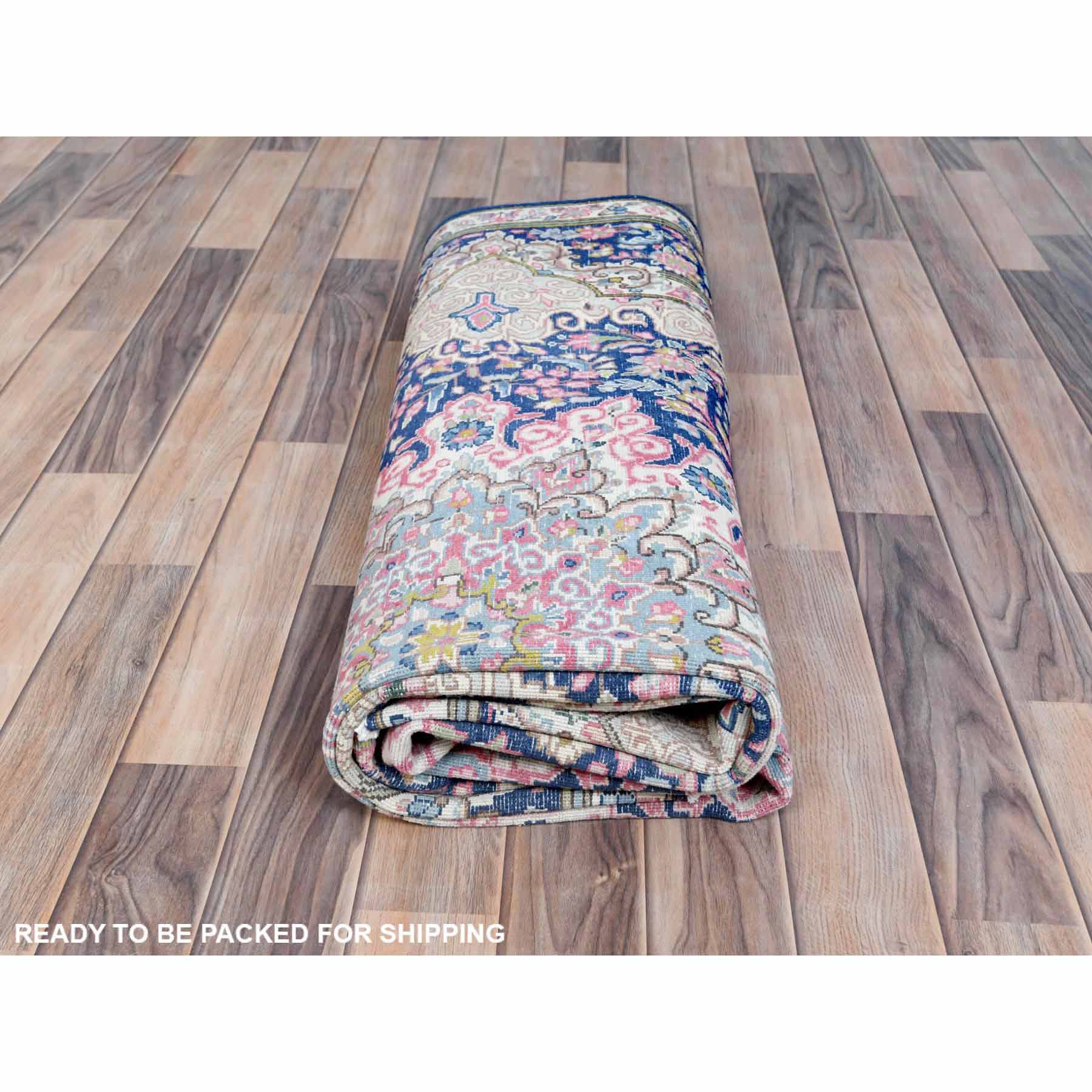 Overdyed-Vintage-Hand-Knotted-Rug-408170