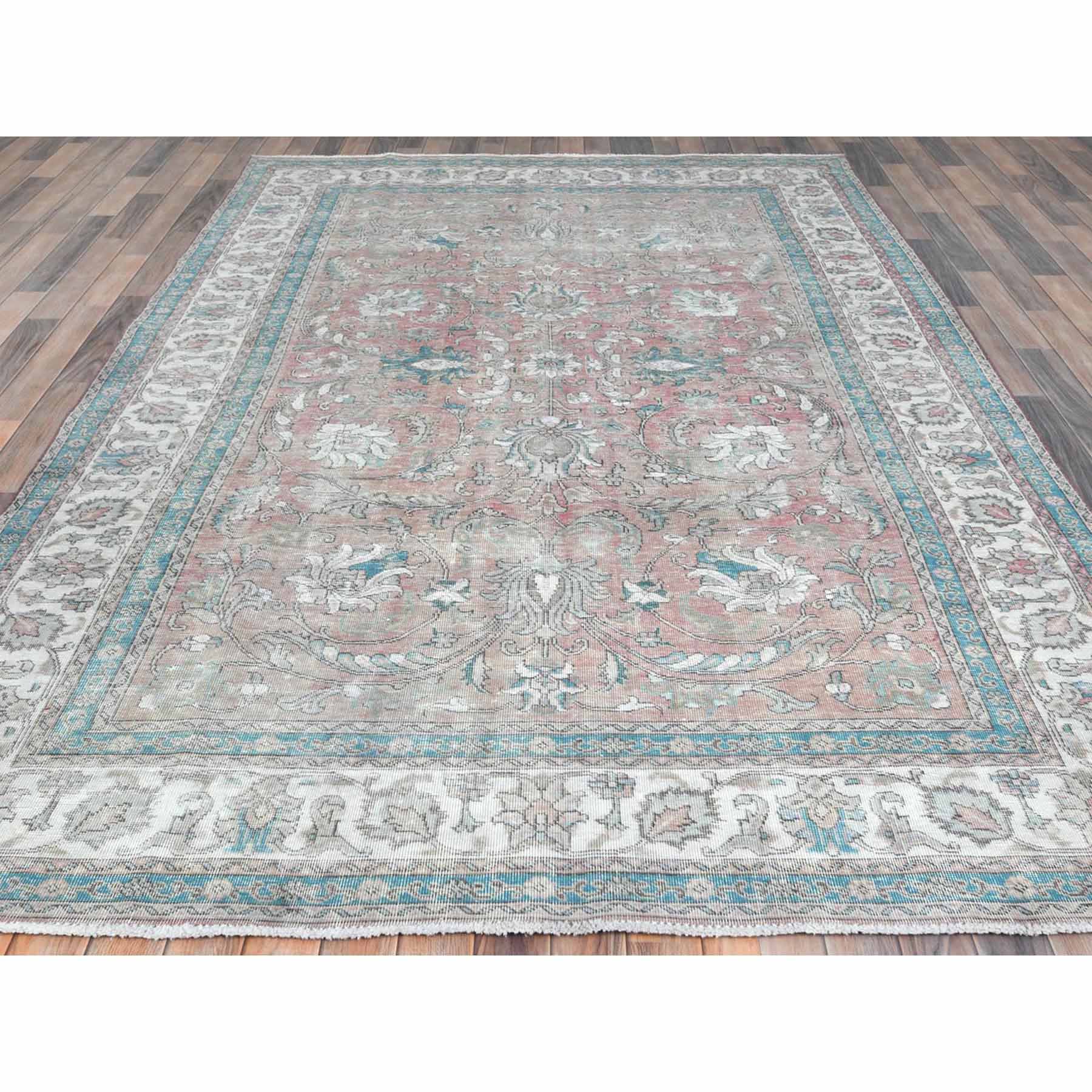Overdyed-Vintage-Hand-Knotted-Rug-408475