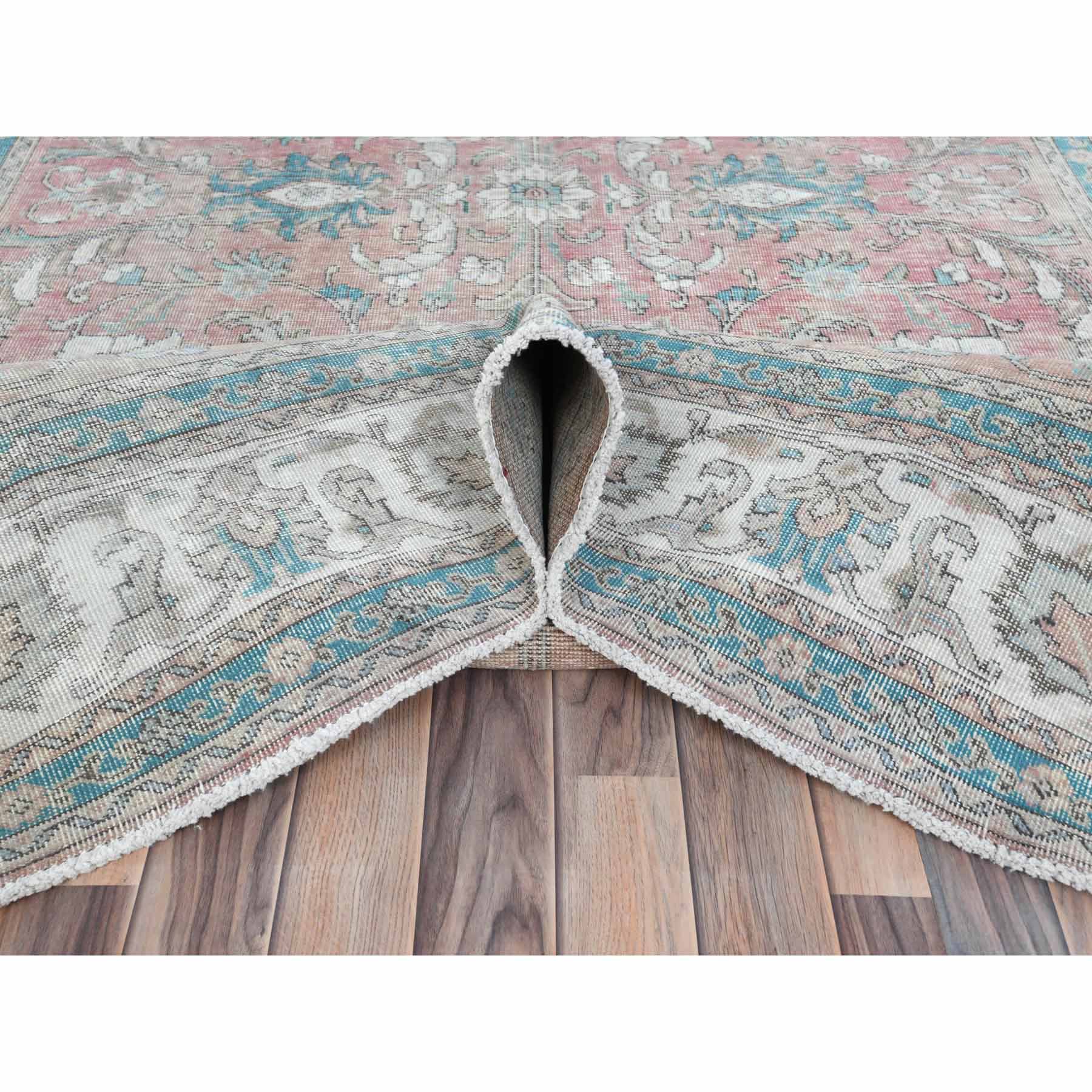 Overdyed-Vintage-Hand-Knotted-Rug-408475