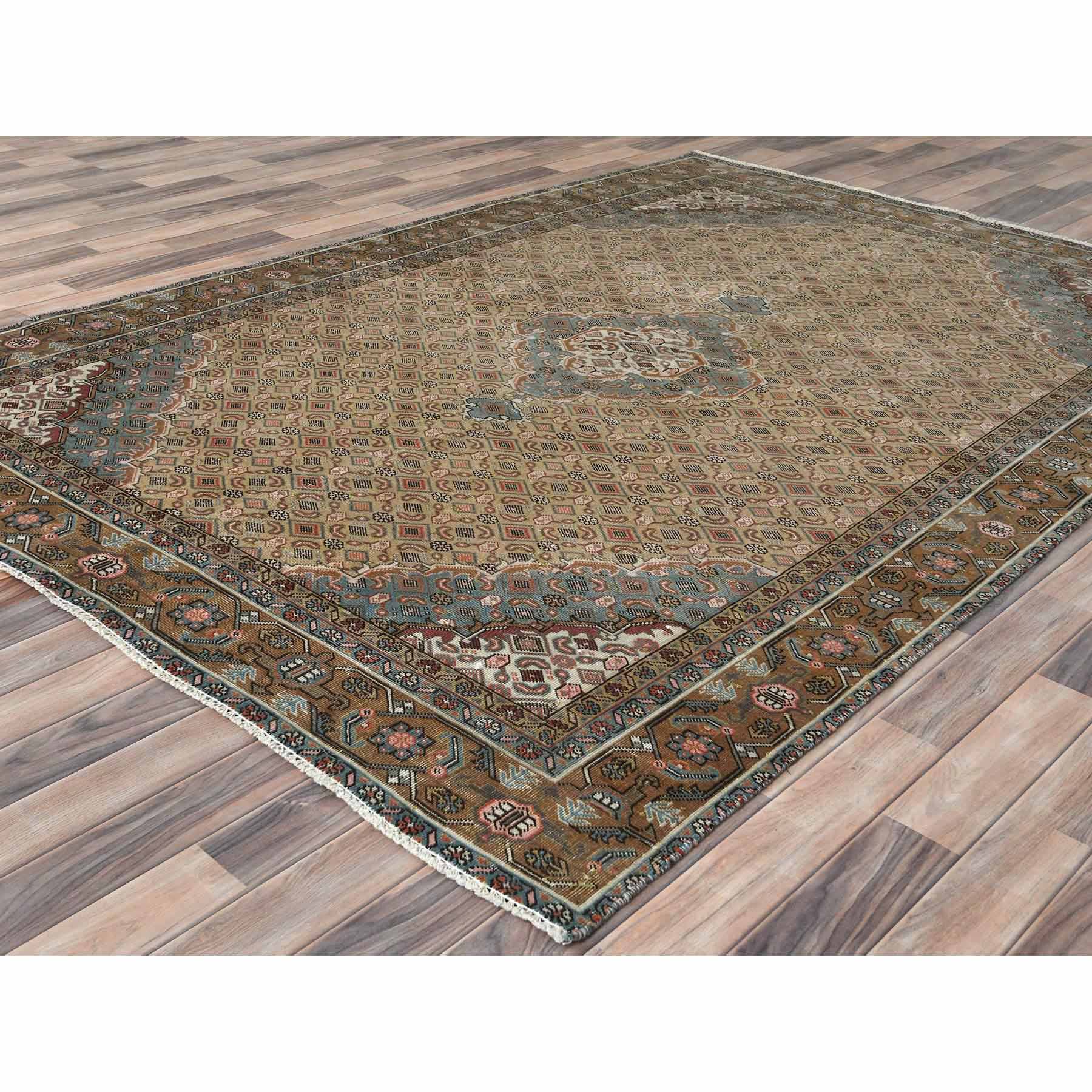 Overdyed-Vintage-Hand-Knotted-Rug-408540