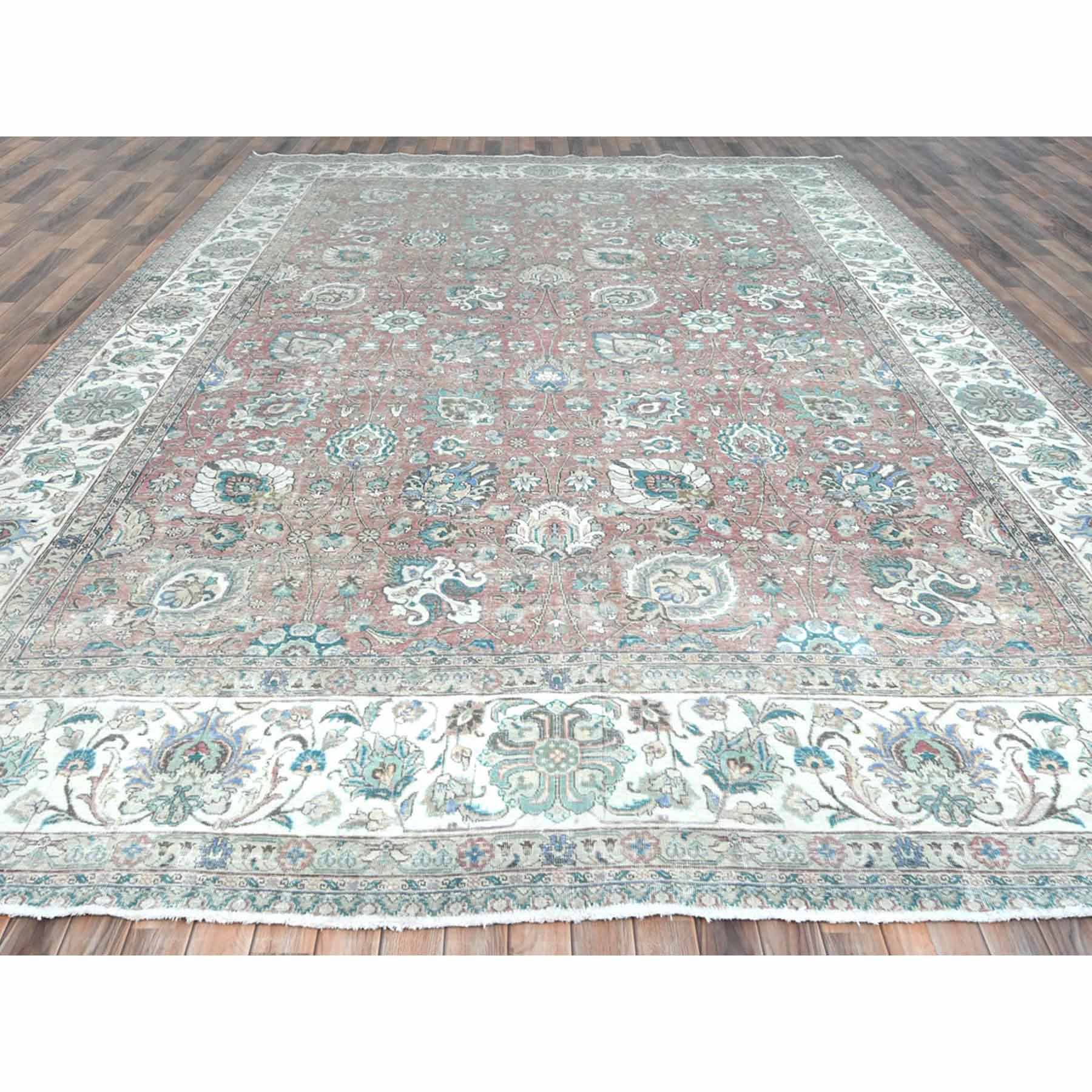 Overdyed-Vintage-Hand-Knotted-Rug-408710