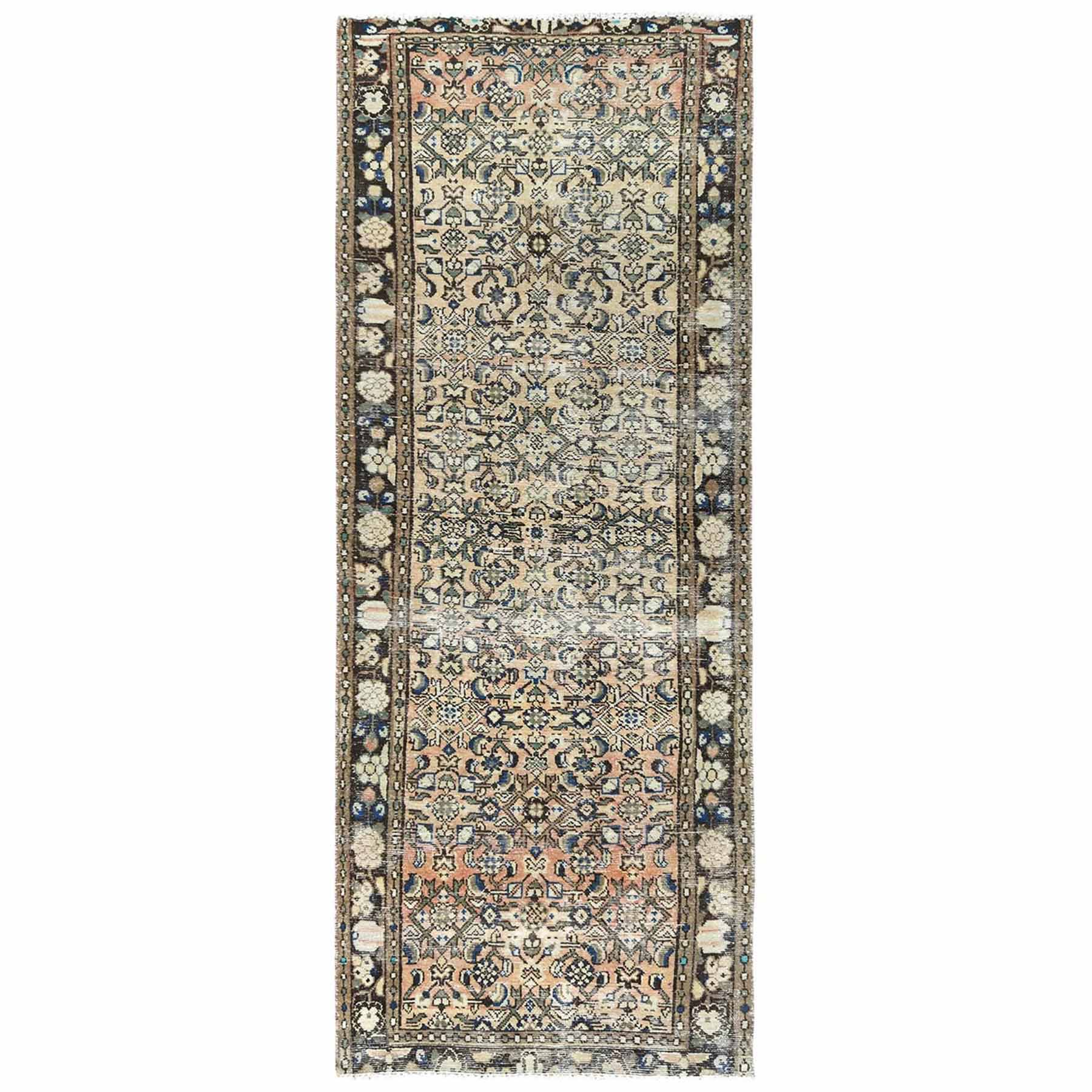 Overdyed-Vintage-Hand-Knotted-Rug-409415