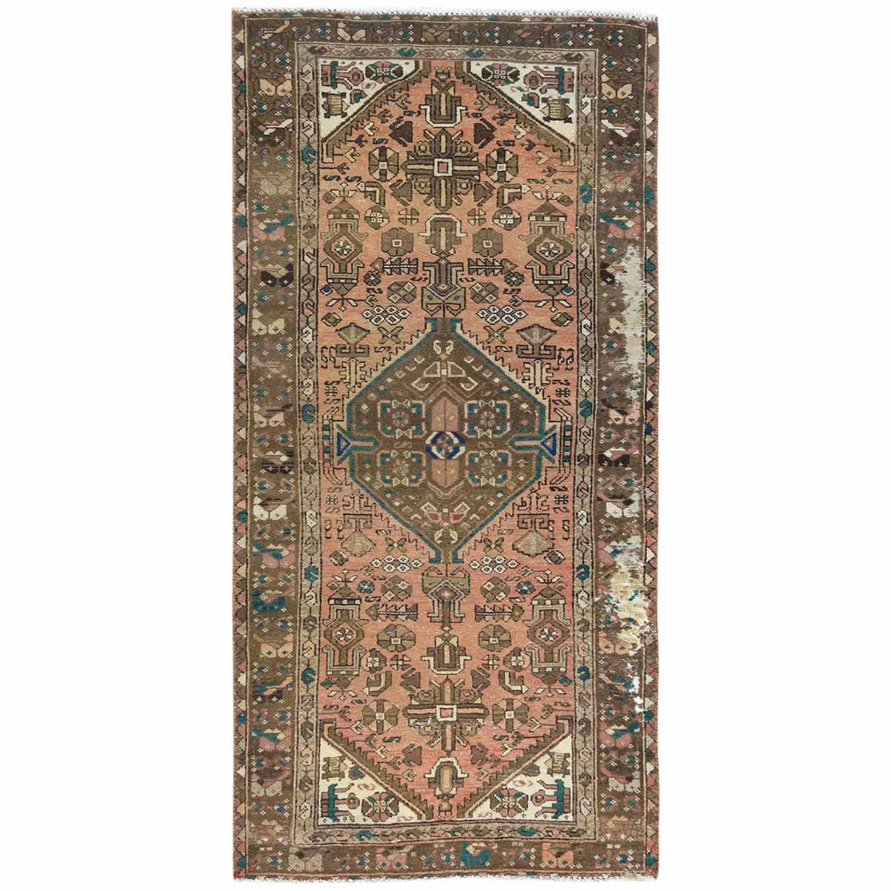 Overdyed-Vintage-Hand-Knotted-Rug-409450