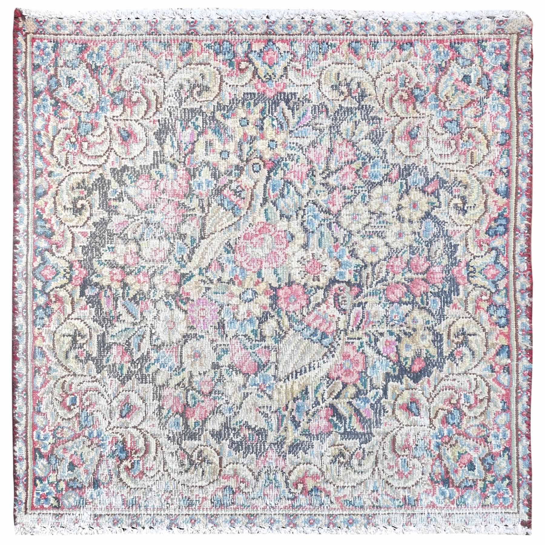 Overdyed-Vintage-Hand-Knotted-Rug-409765