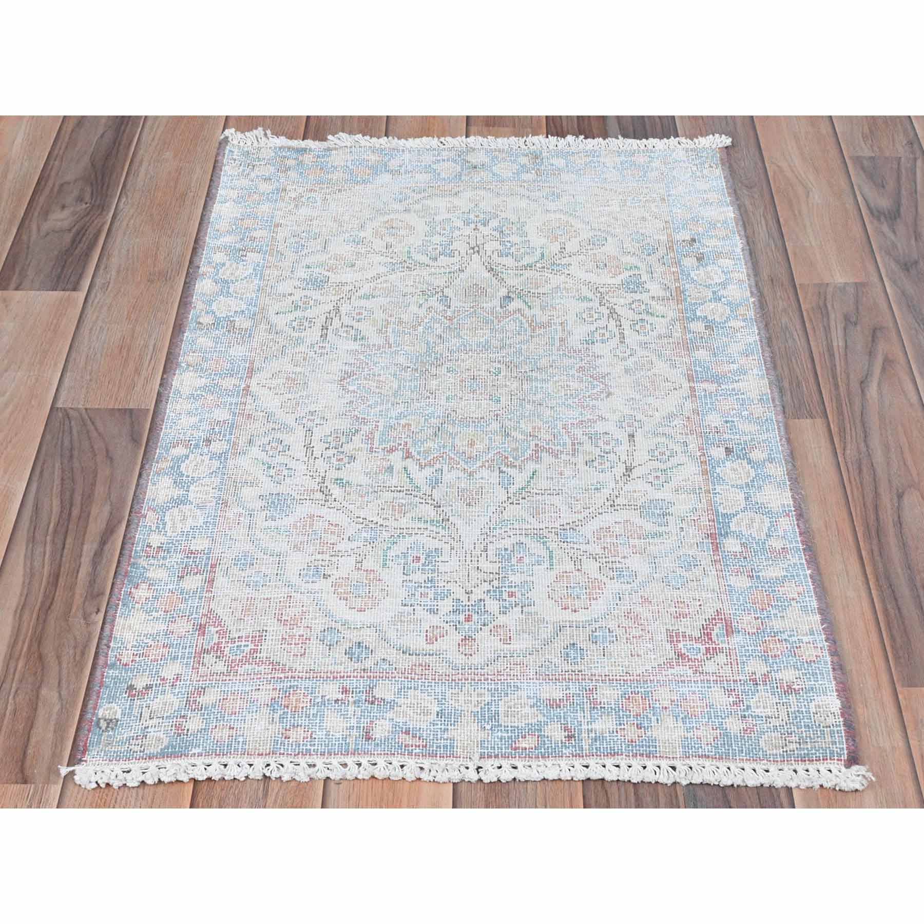 Overdyed-Vintage-Hand-Knotted-Rug-409870