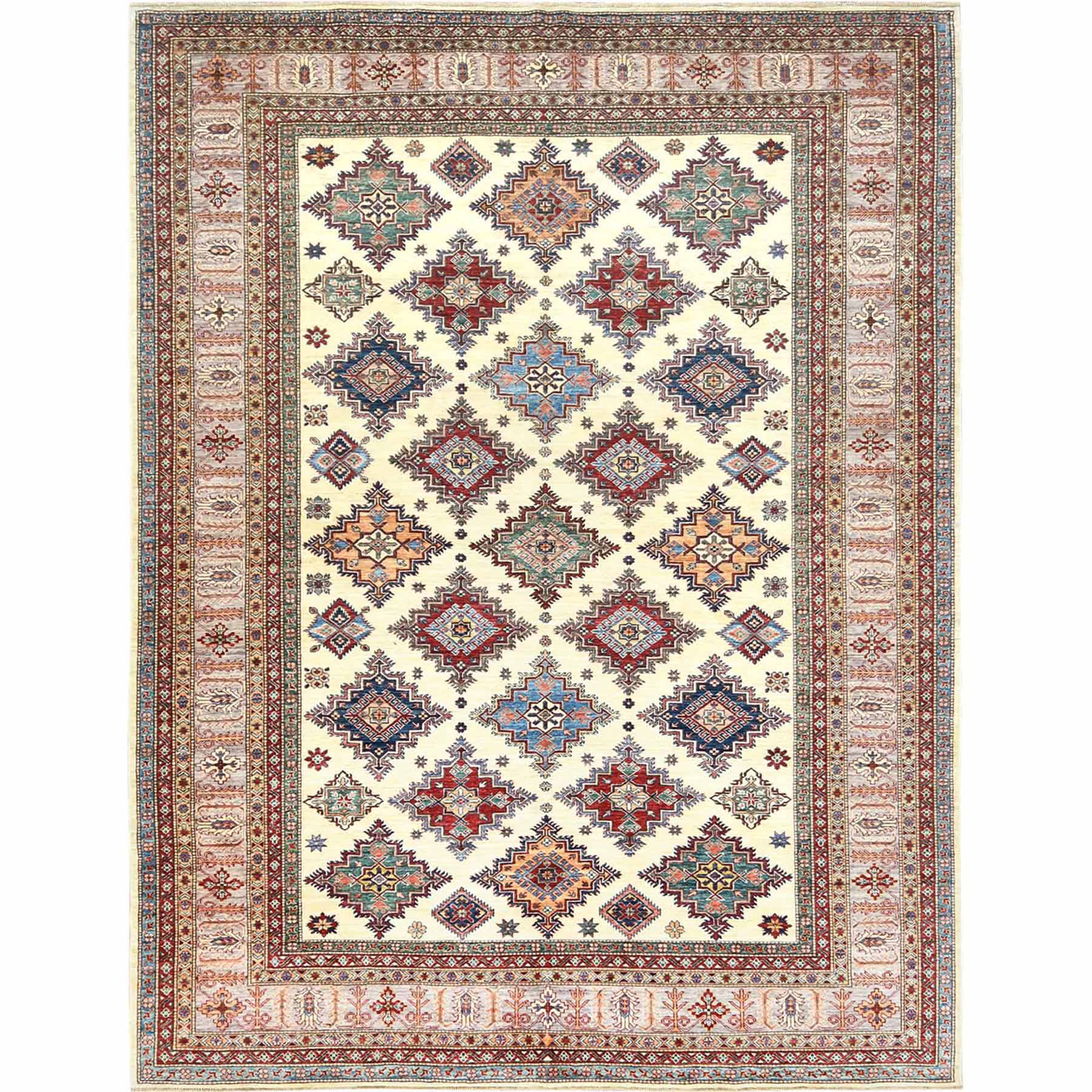 Kazak-Hand-Knotted-Rug-411900