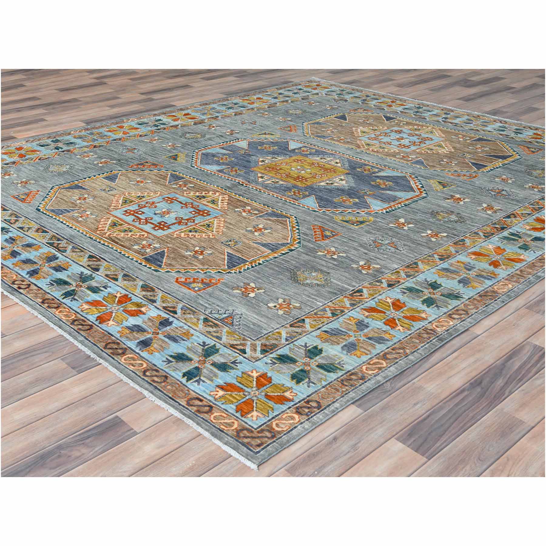 Tribal-Geometric-Hand-Knotted-Rug-410145