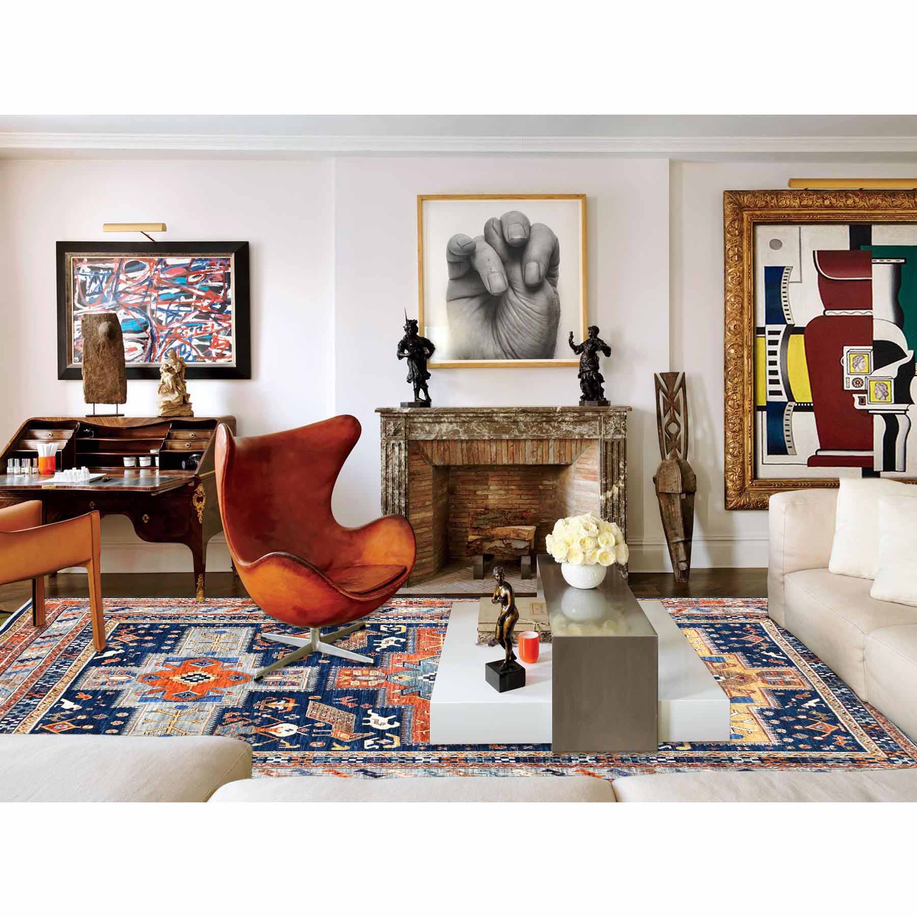 Tribal-Geometric-Hand-Knotted-Rug-410150