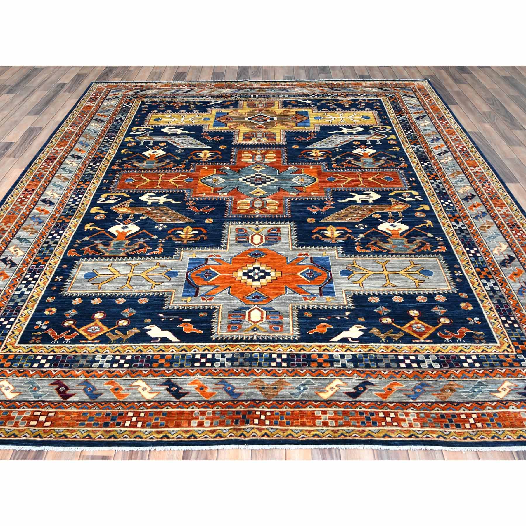 Tribal-Geometric-Hand-Knotted-Rug-410150