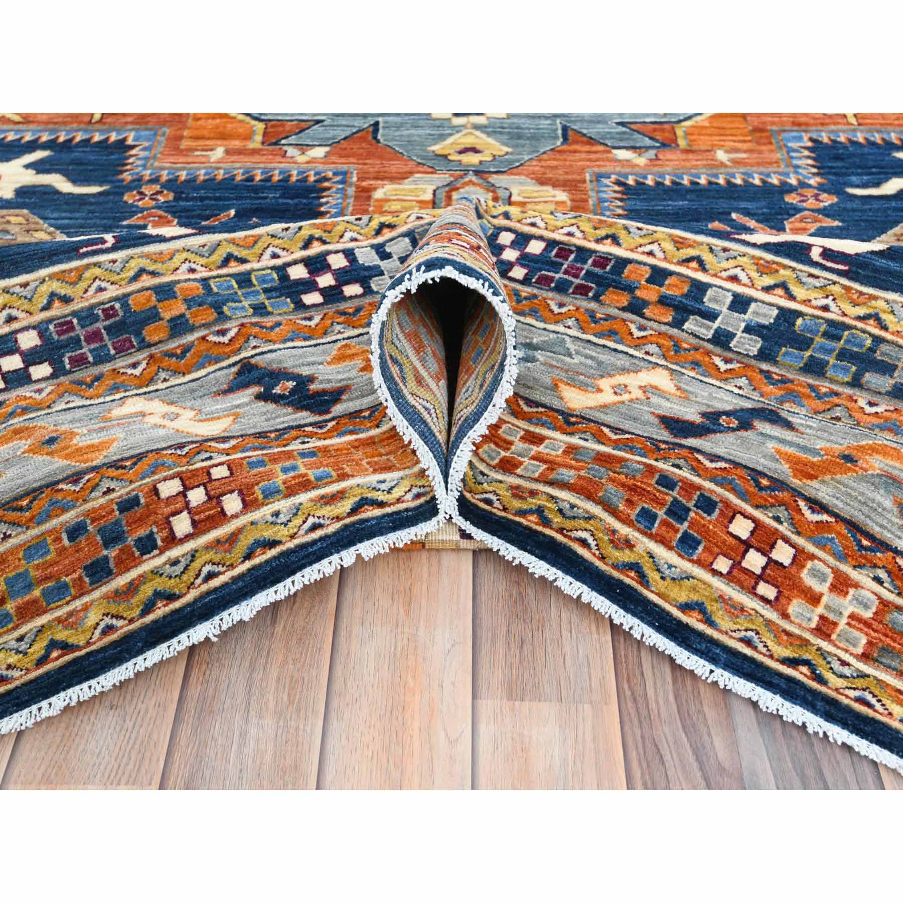 Tribal-Geometric-Hand-Knotted-Rug-410150