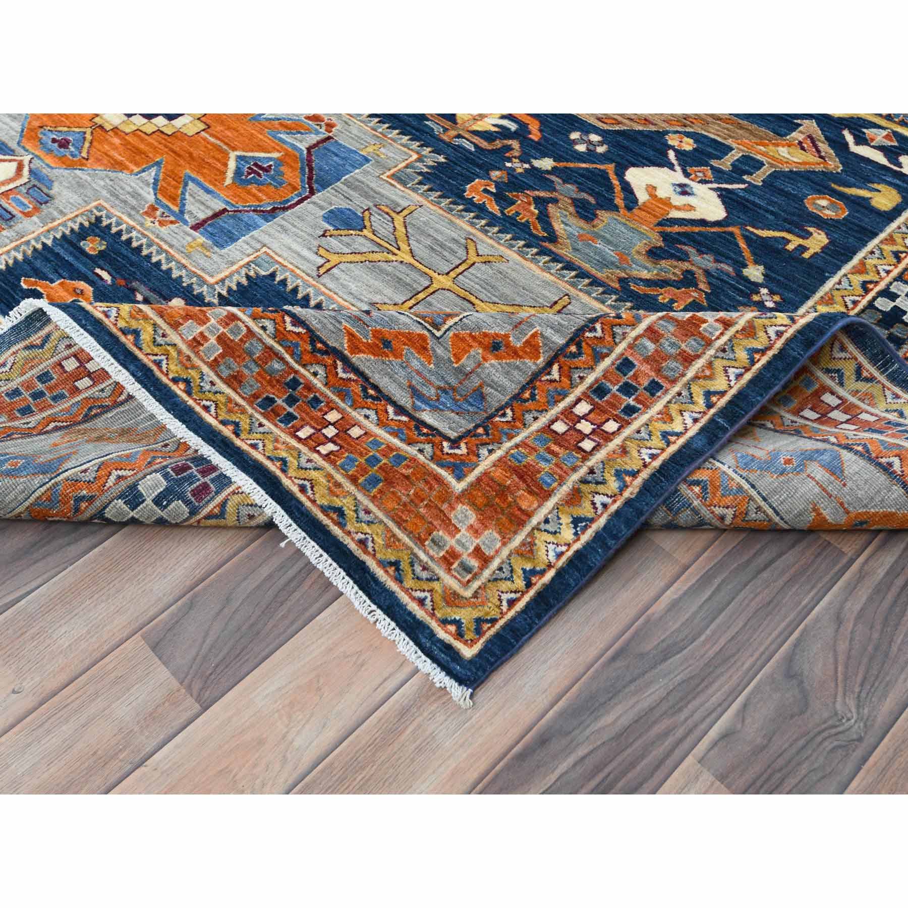 Tribal-Geometric-Hand-Knotted-Rug-410150