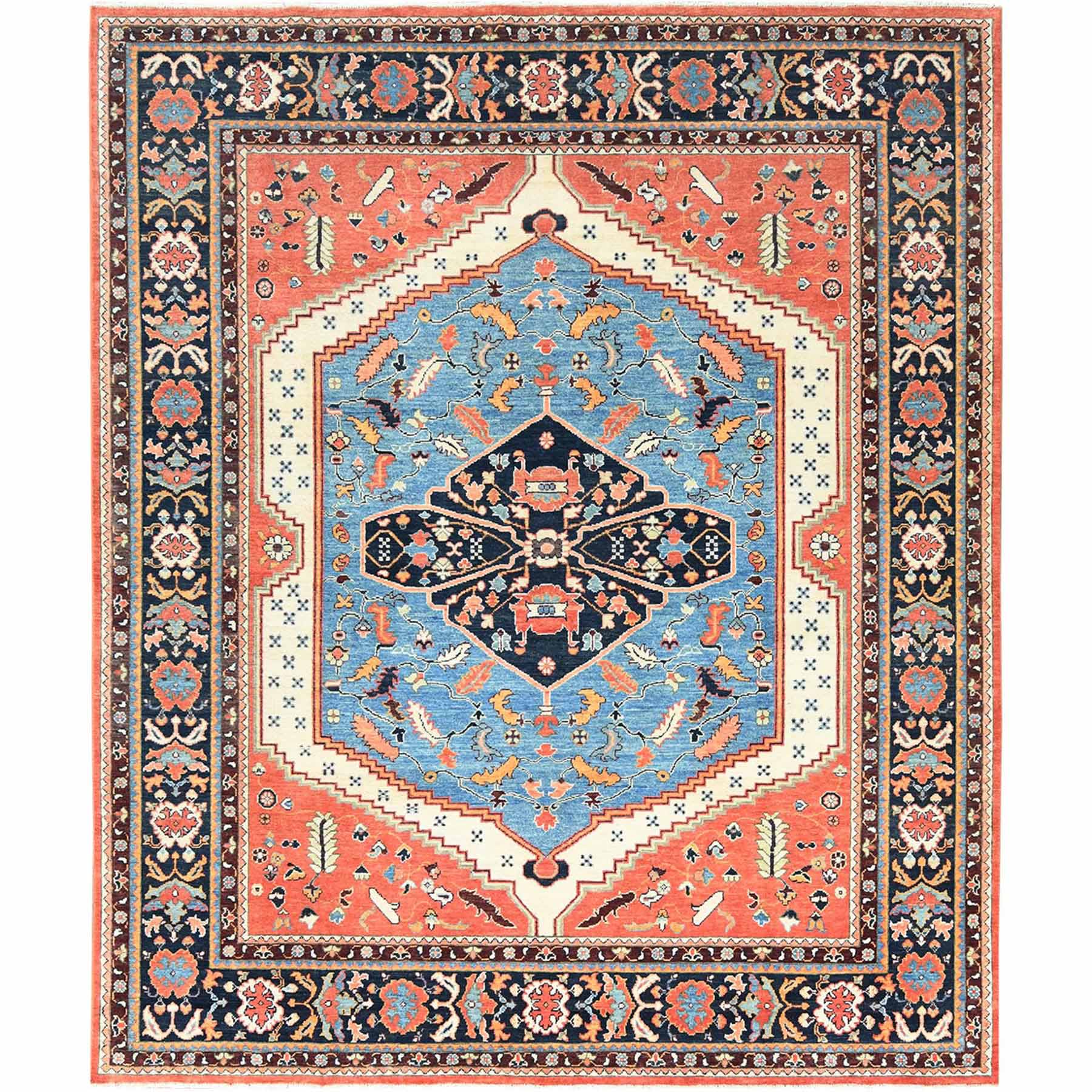 Heriz-Hand-Knotted-Rug-413380