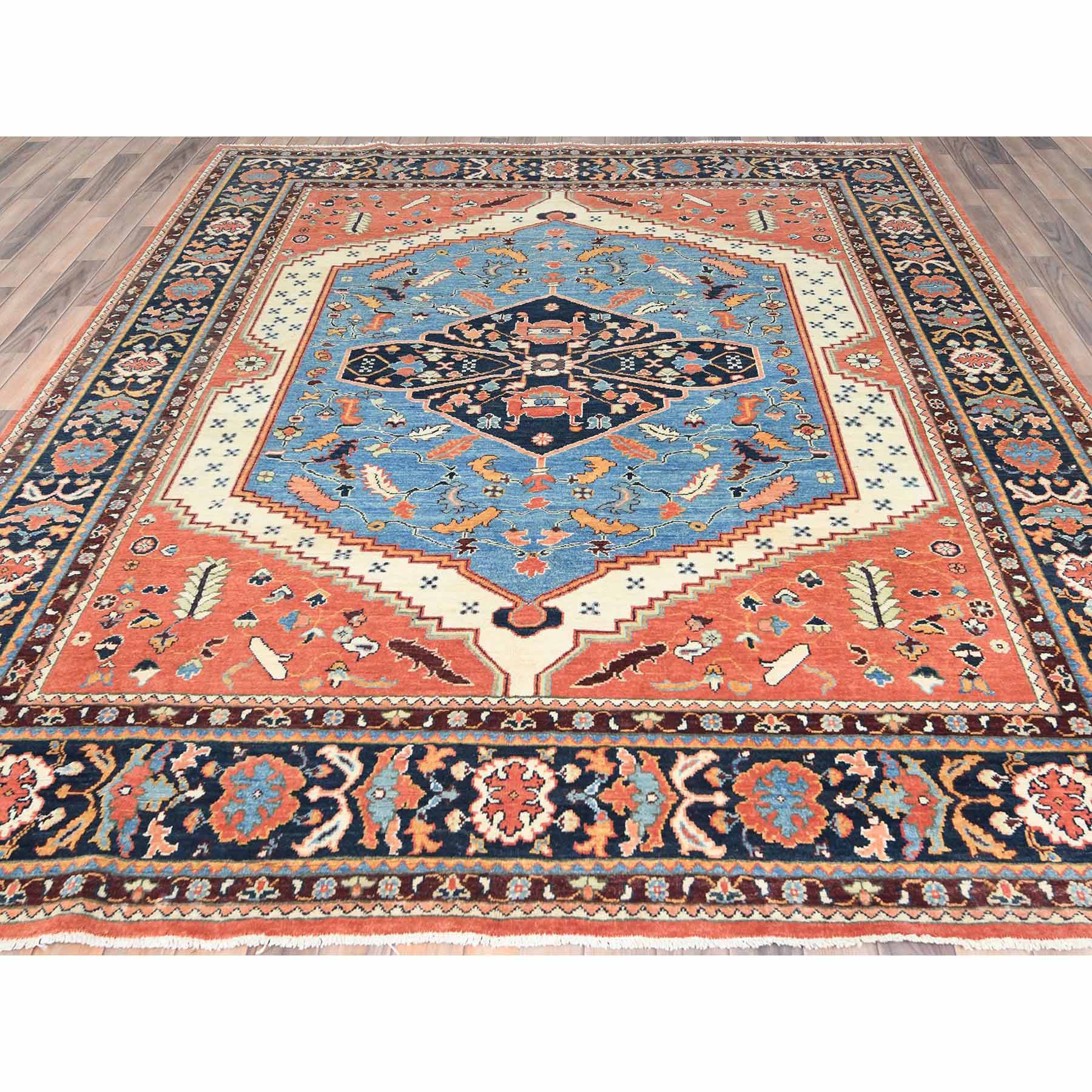 Heriz-Hand-Knotted-Rug-413380