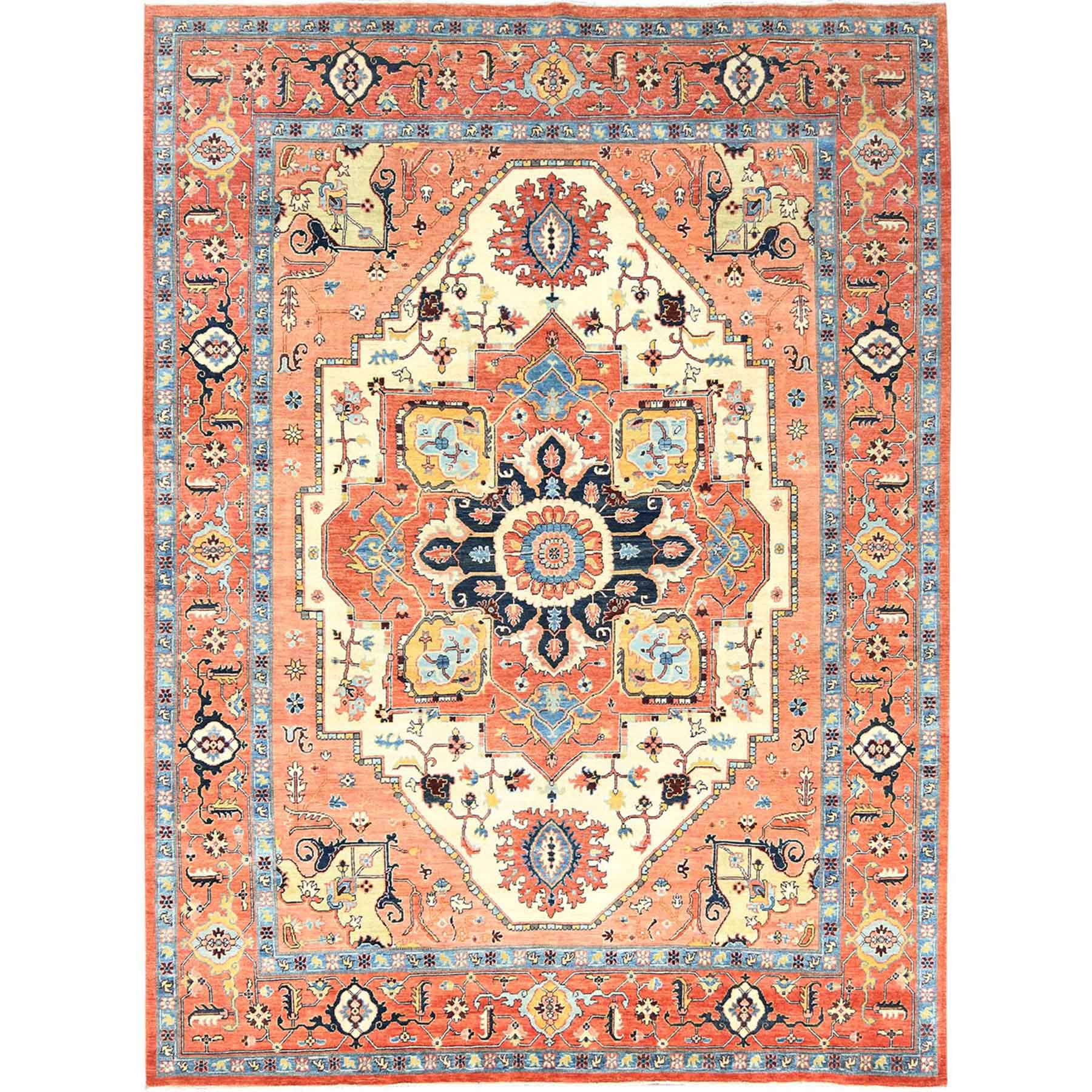 Heriz-Hand-Knotted-Rug-414380