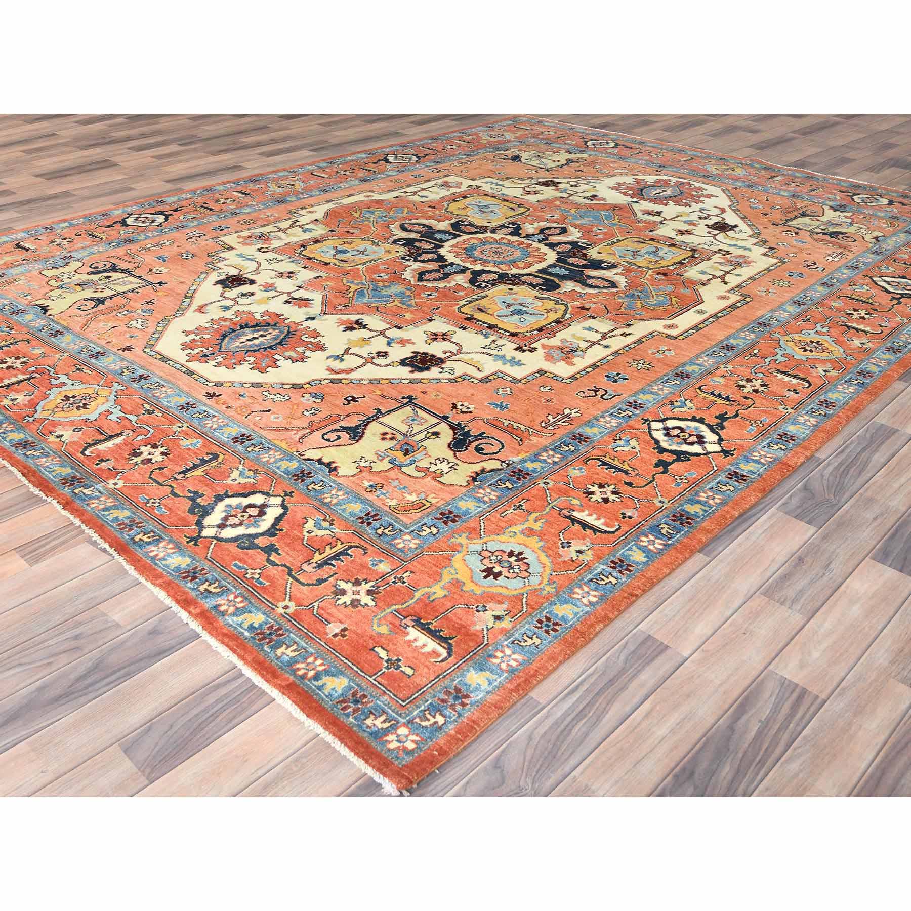 Heriz-Hand-Knotted-Rug-414380