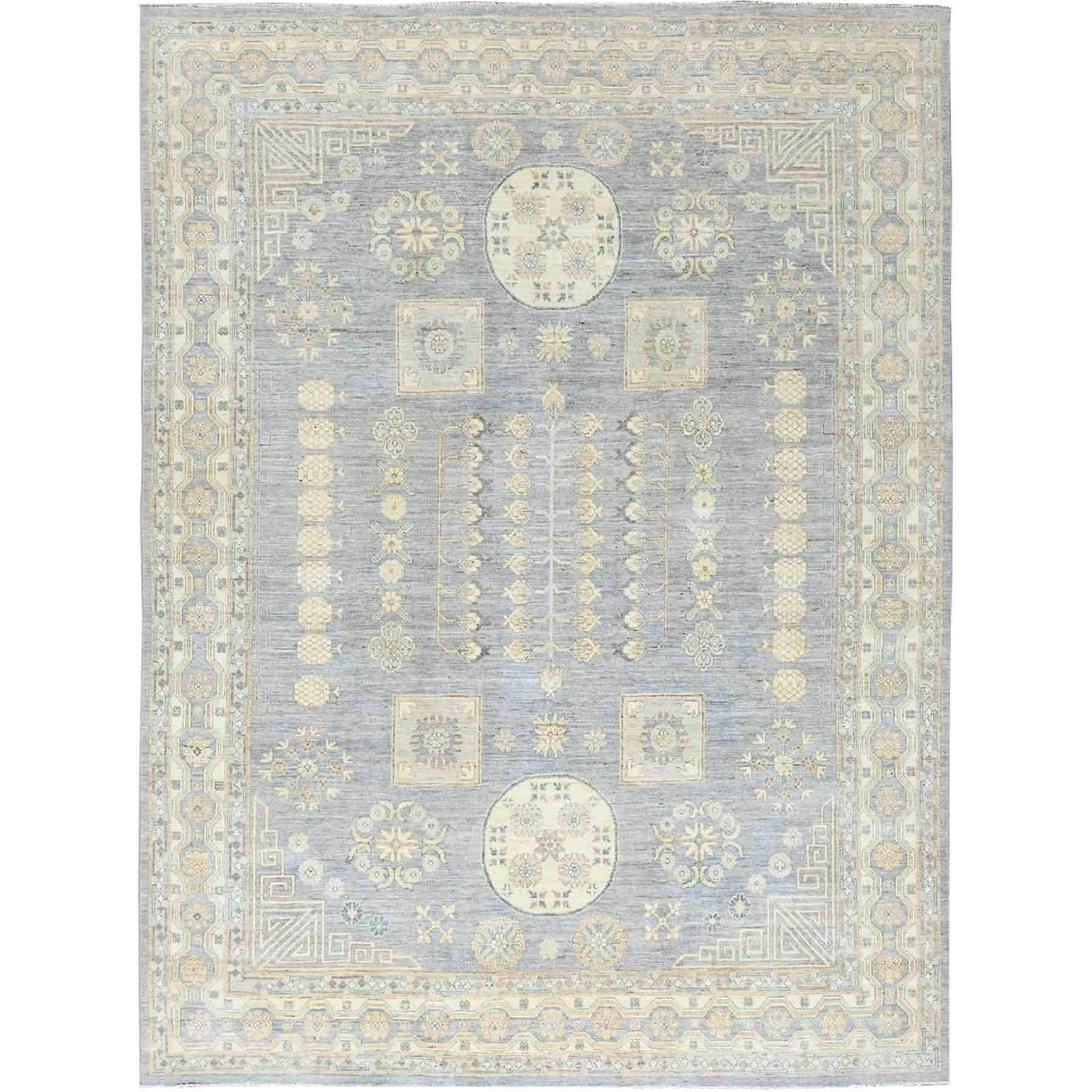 Oushak-And-Peshawar-Hand-Knotted-Rug-413510