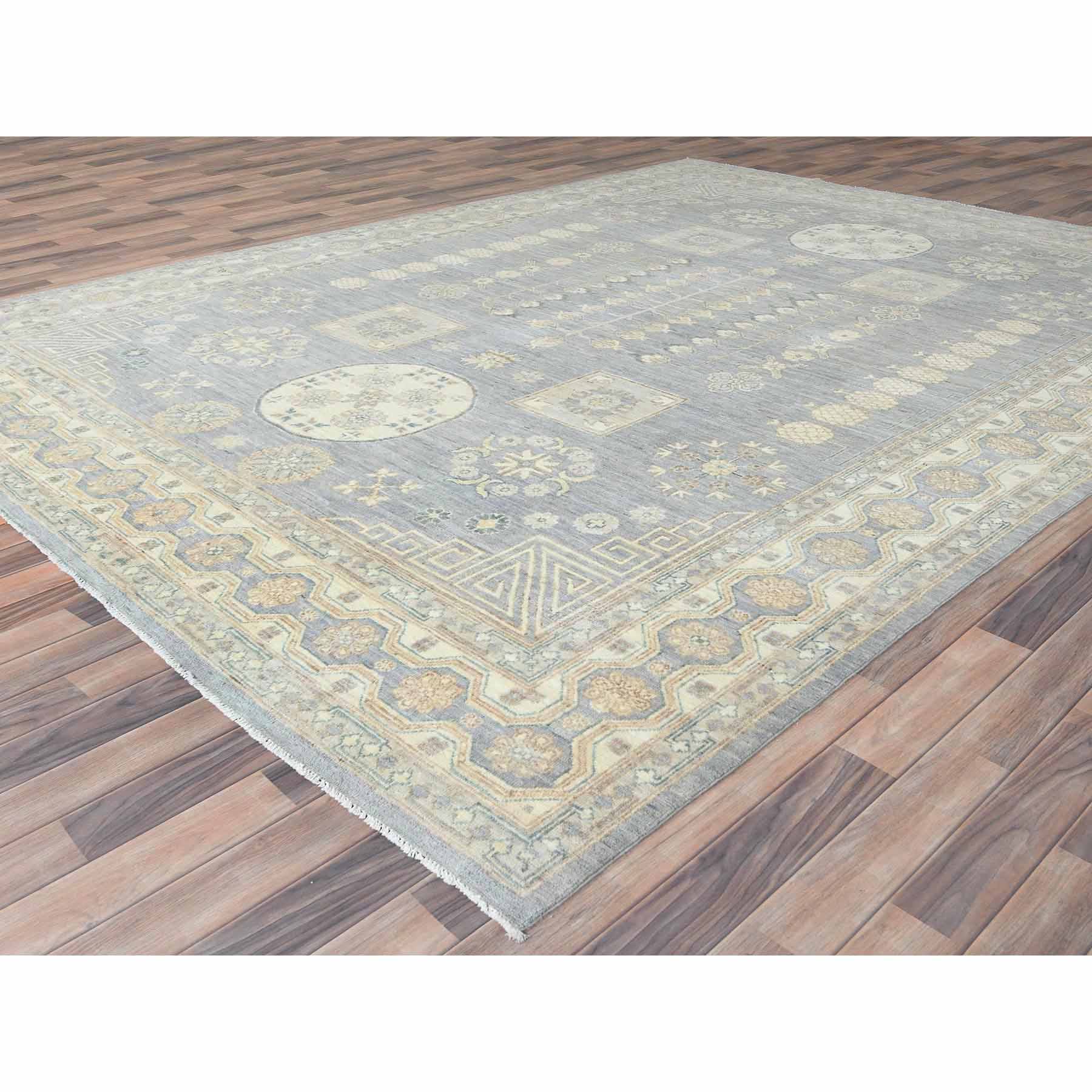 Oushak-And-Peshawar-Hand-Knotted-Rug-413510