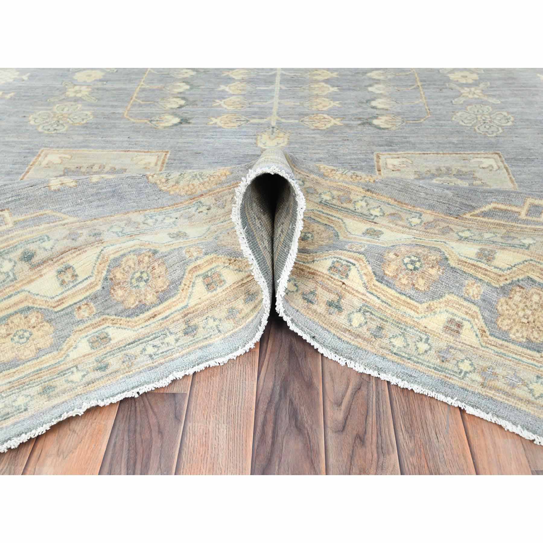 Oushak-And-Peshawar-Hand-Knotted-Rug-413510
