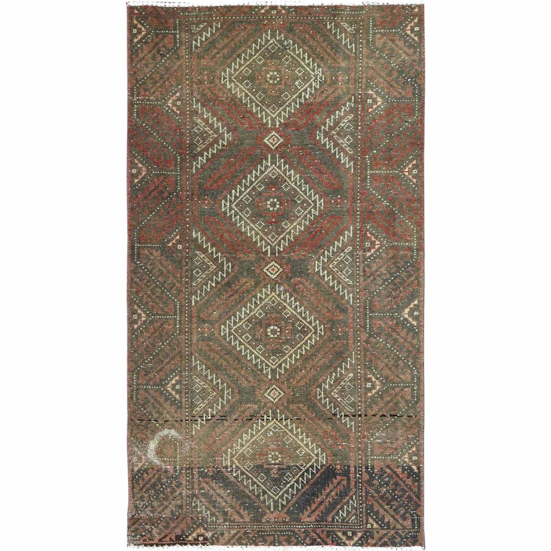 Overdyed-Vintage-Hand-Knotted-Rug-414030