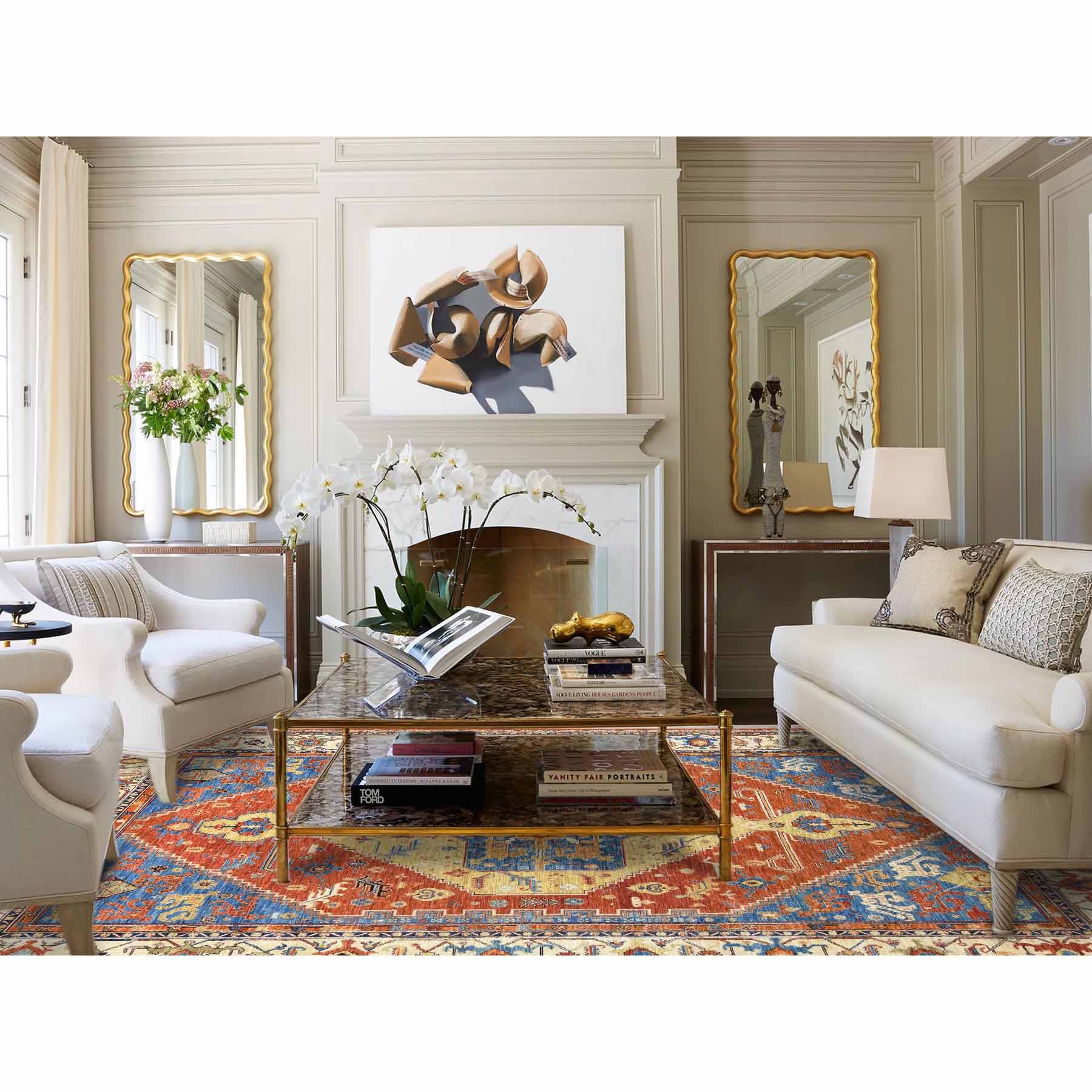 Tribal-Geometric-Hand-Knotted-Rug-414400