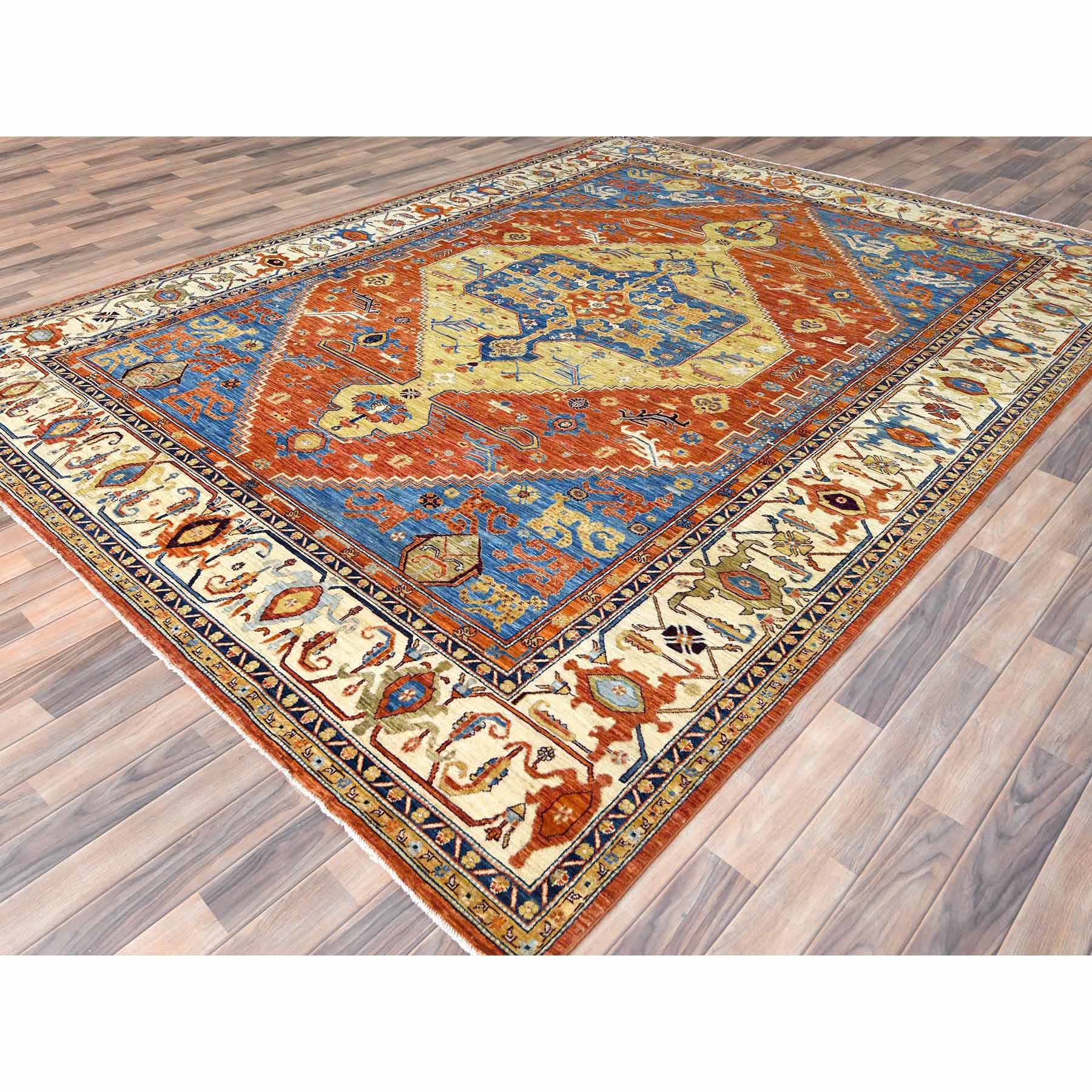 Tribal-Geometric-Hand-Knotted-Rug-414400