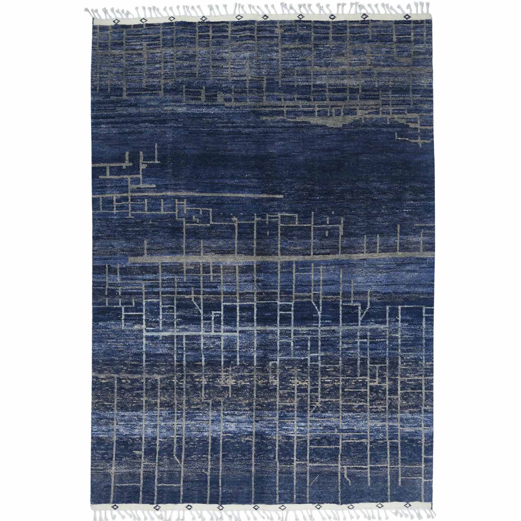 Tribal-Geometric-Hand-Knotted-Rug-414825