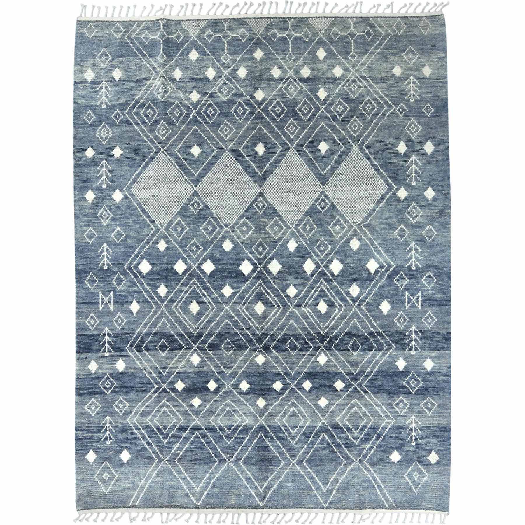 Tribal-Geometric-Hand-Knotted-Rug-414875