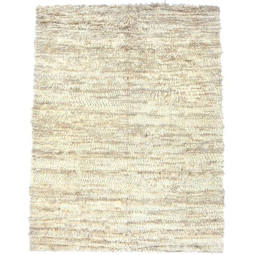 Chiffon Ivory, Ben Ourain Moroccan Berber Shilhah Design, Natural Dyes, 100% Wool, Hand Knotted Oriental Rug
