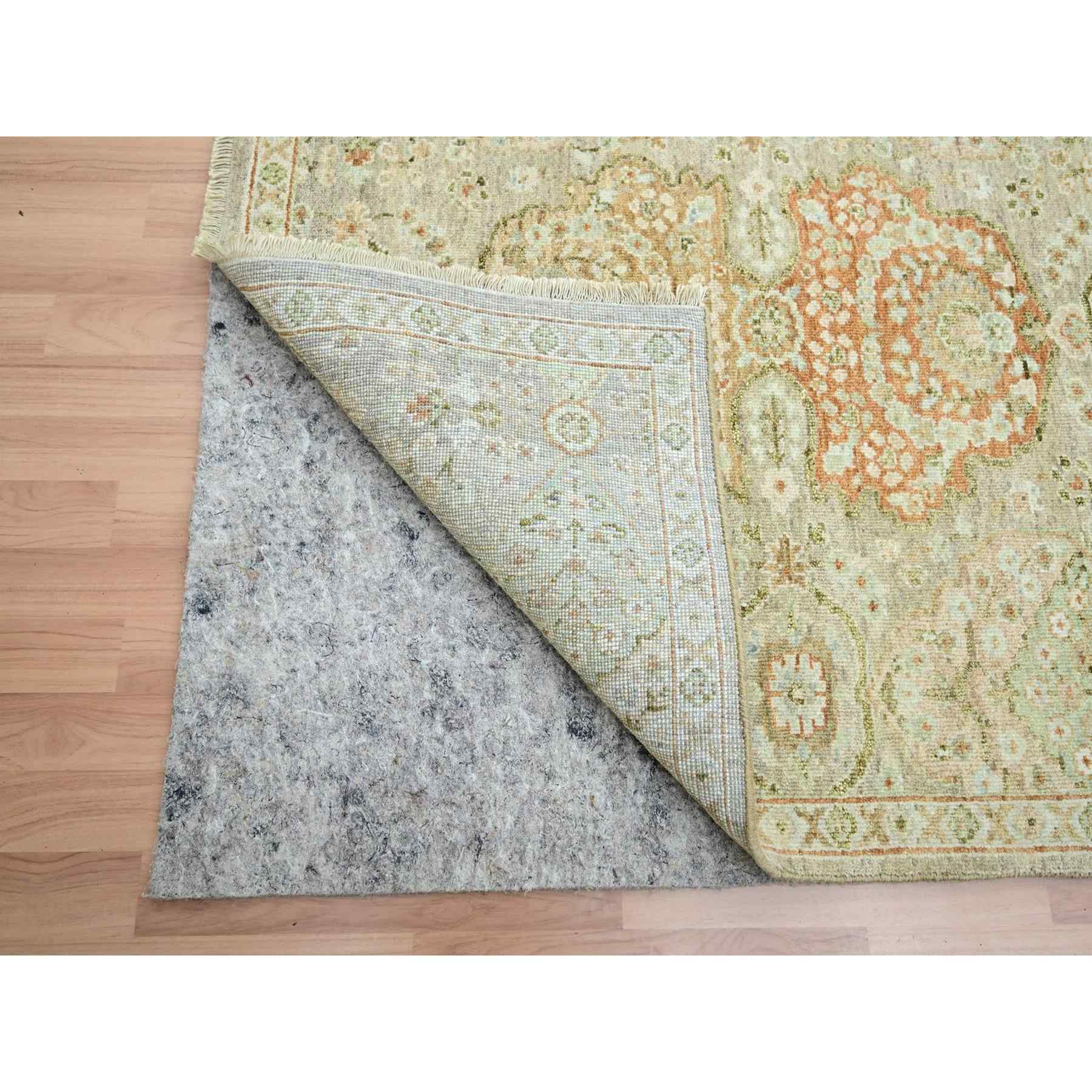 Oushak-And-Peshawar-Hand-Knotted-Rug-416395