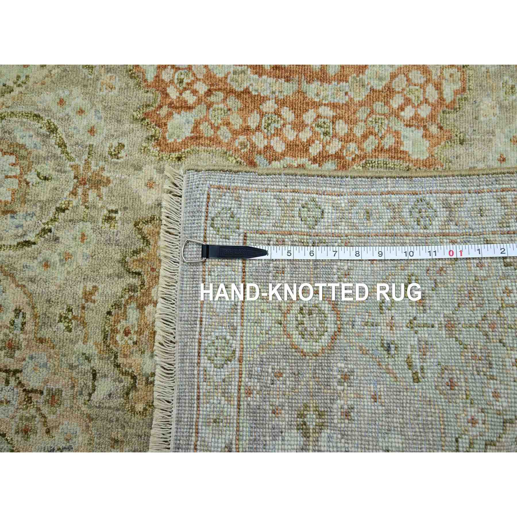 Oushak-And-Peshawar-Hand-Knotted-Rug-416395