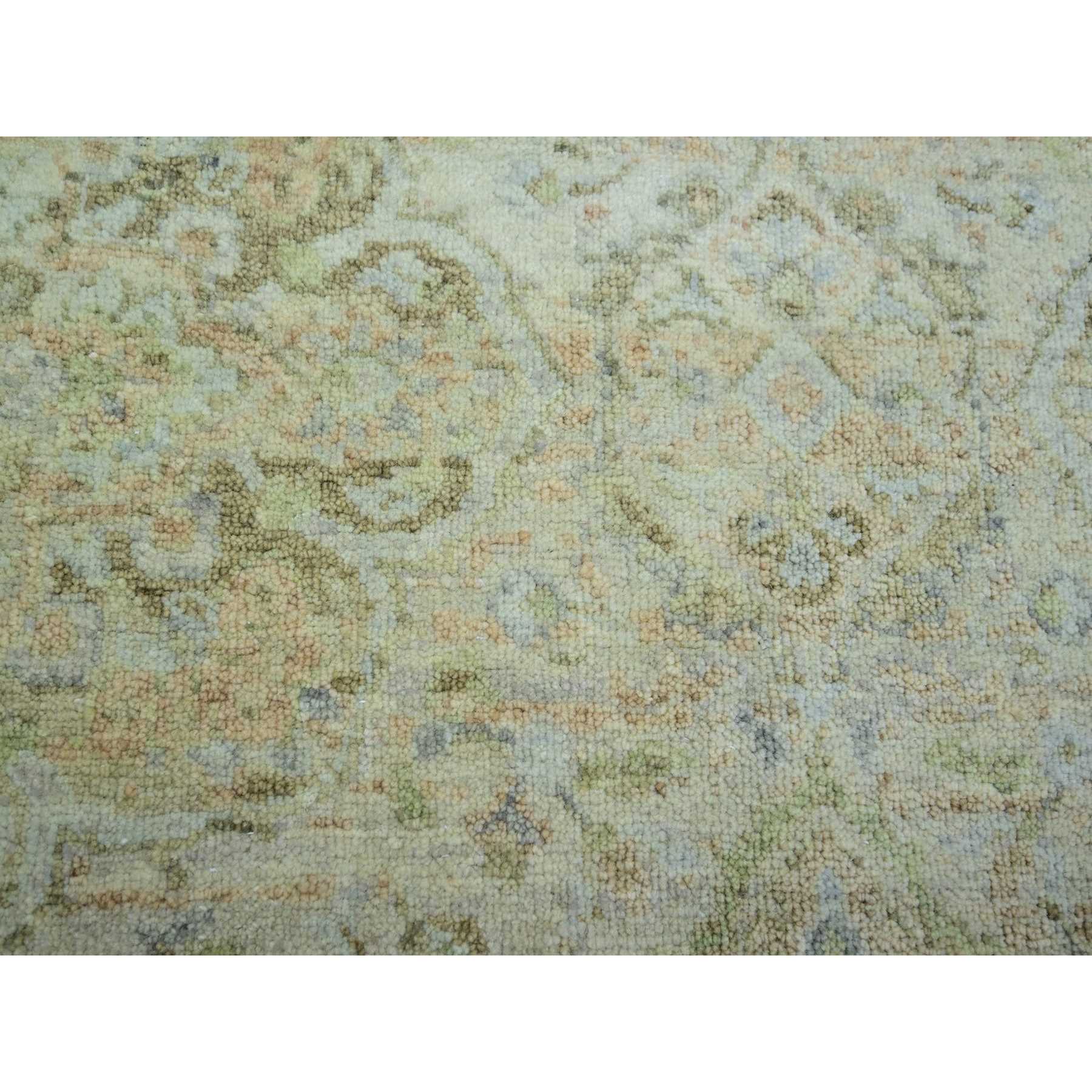 Oushak-And-Peshawar-Hand-Knotted-Rug-416400