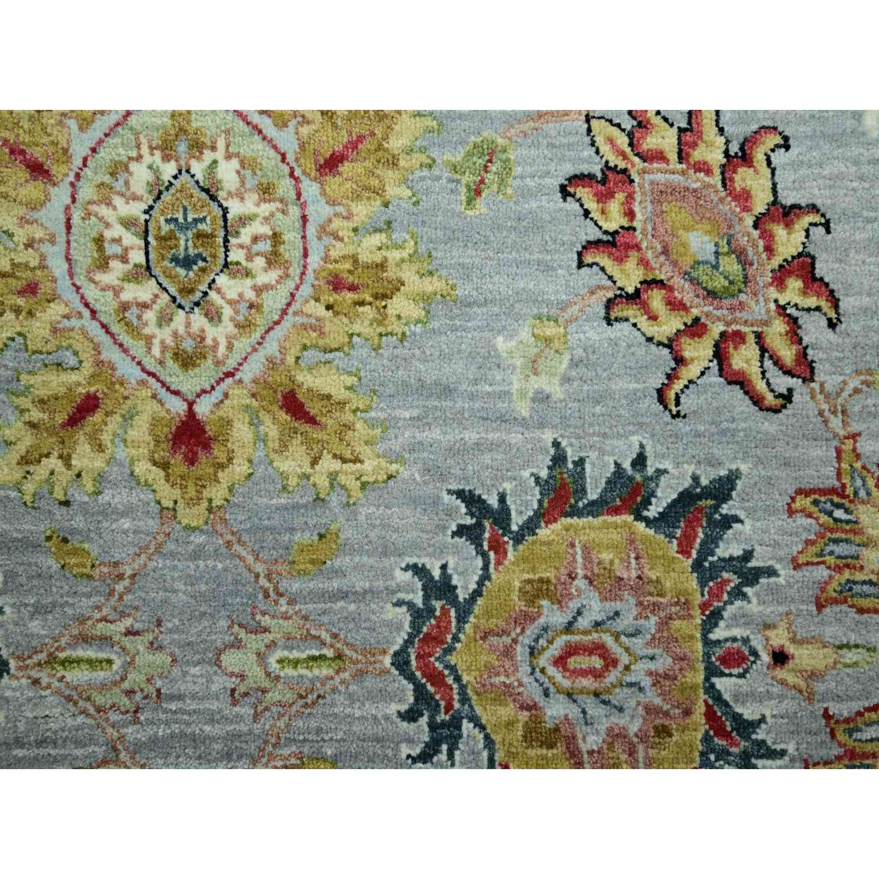 Oushak-And-Peshawar-Hand-Knotted-Rug-416450