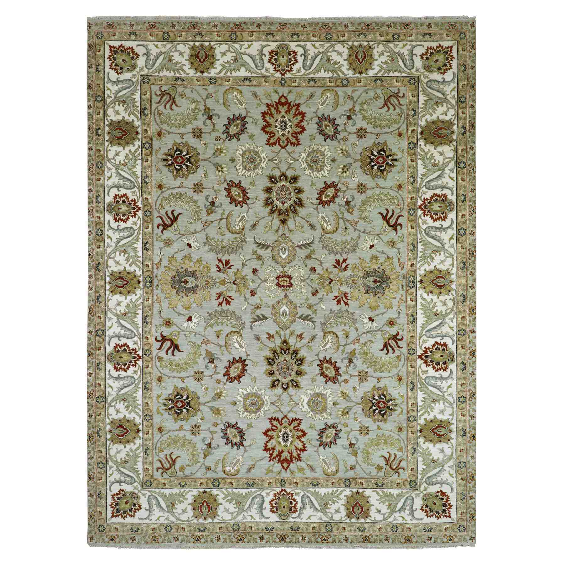 Oushak-And-Peshawar-Hand-Knotted-Rug-416455