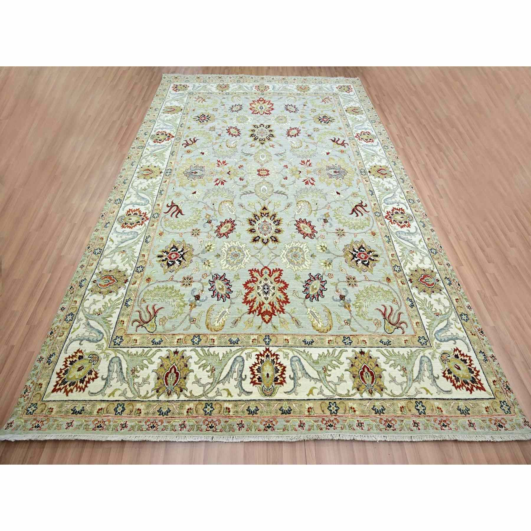 Oushak-And-Peshawar-Hand-Knotted-Rug-416455