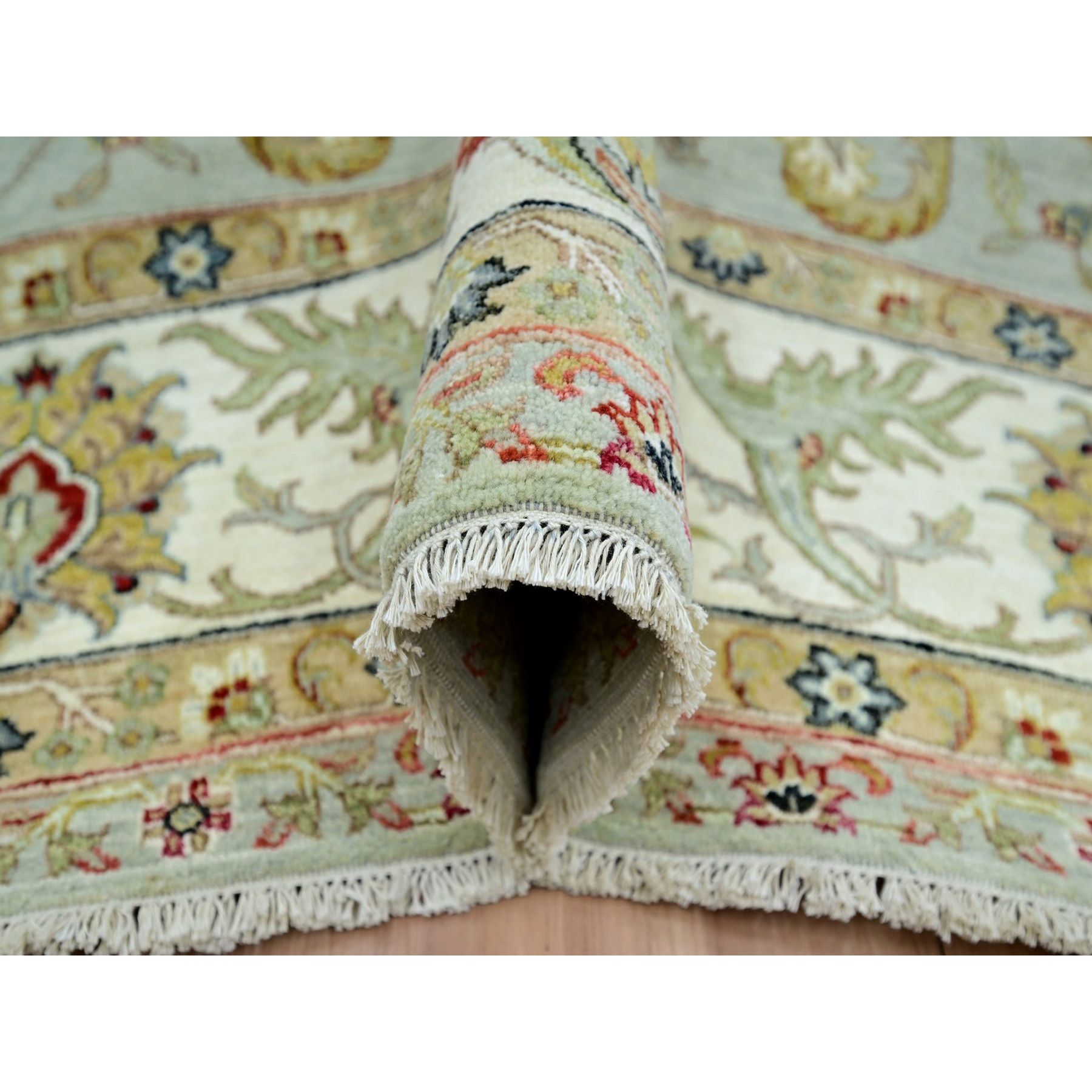 Oushak-And-Peshawar-Hand-Knotted-Rug-416455