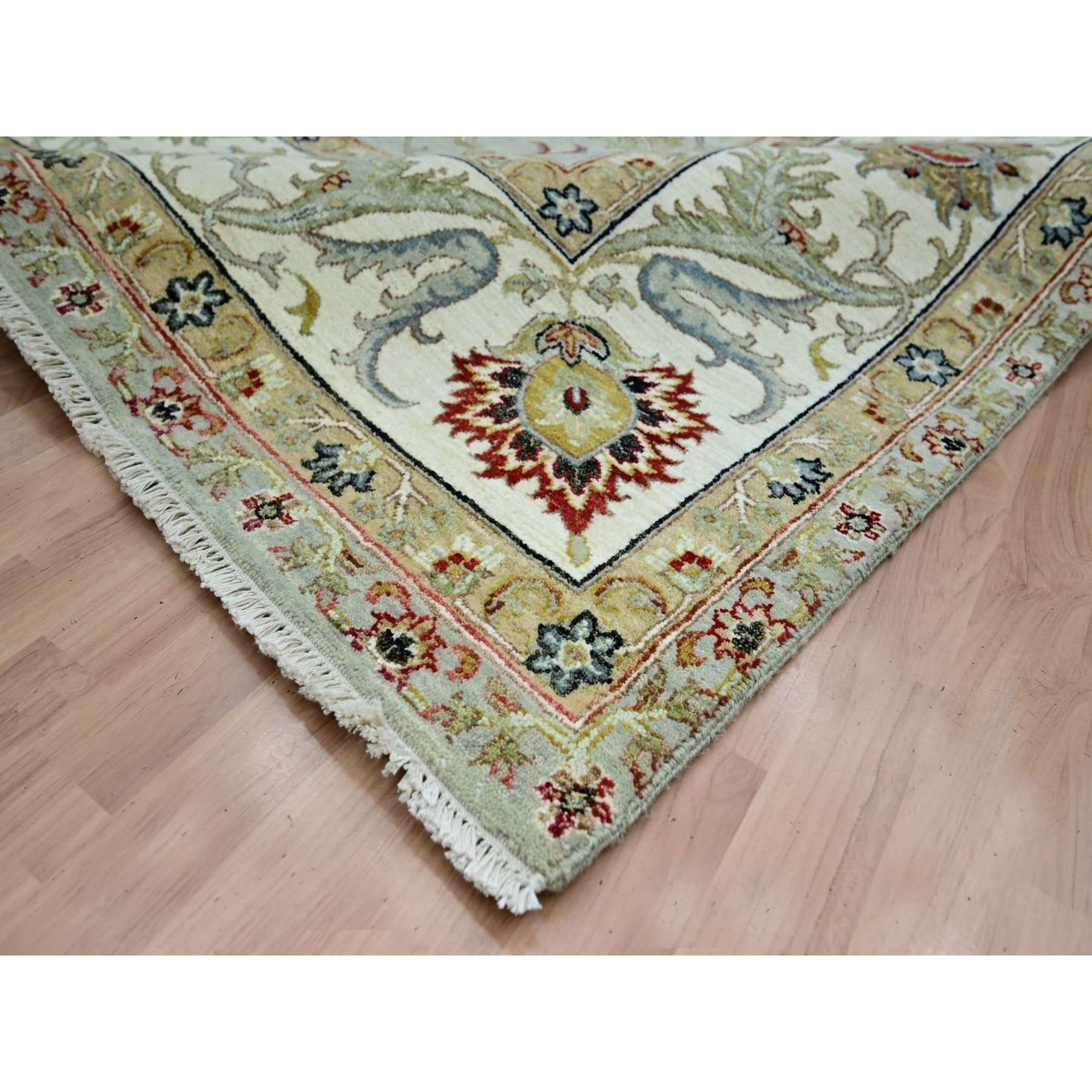 Oushak-And-Peshawar-Hand-Knotted-Rug-416455