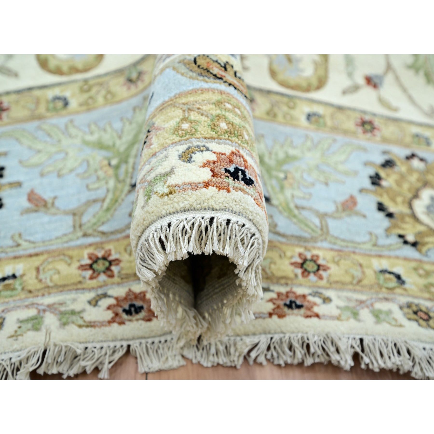 Oushak-And-Peshawar-Hand-Knotted-Rug-416465