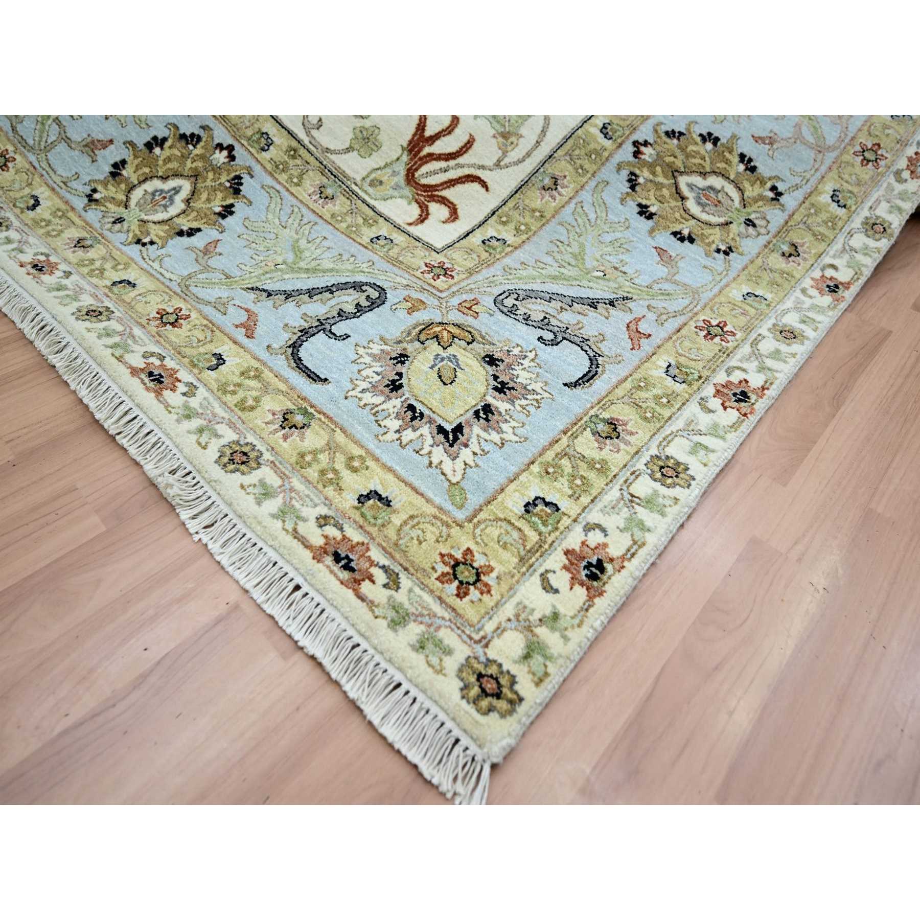 Oushak-And-Peshawar-Hand-Knotted-Rug-416465