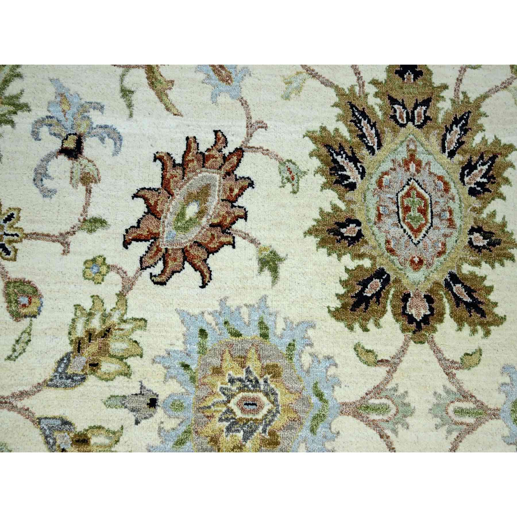 Oushak-And-Peshawar-Hand-Knotted-Rug-416465